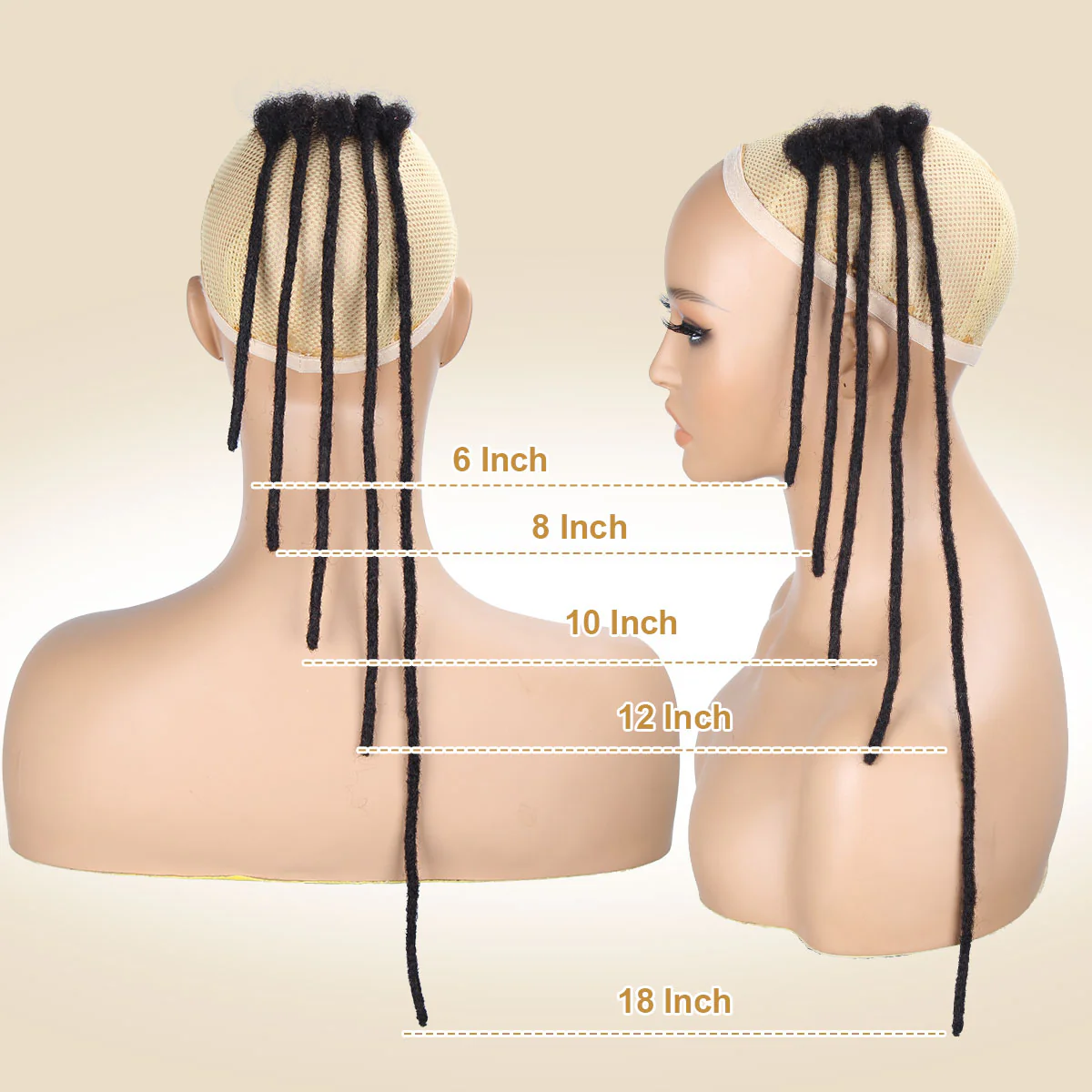 #27 Honey Loc Extensions Human Hair, 0.6 cm Width Human Hair Dreadlock Extensions 6-18 Inch