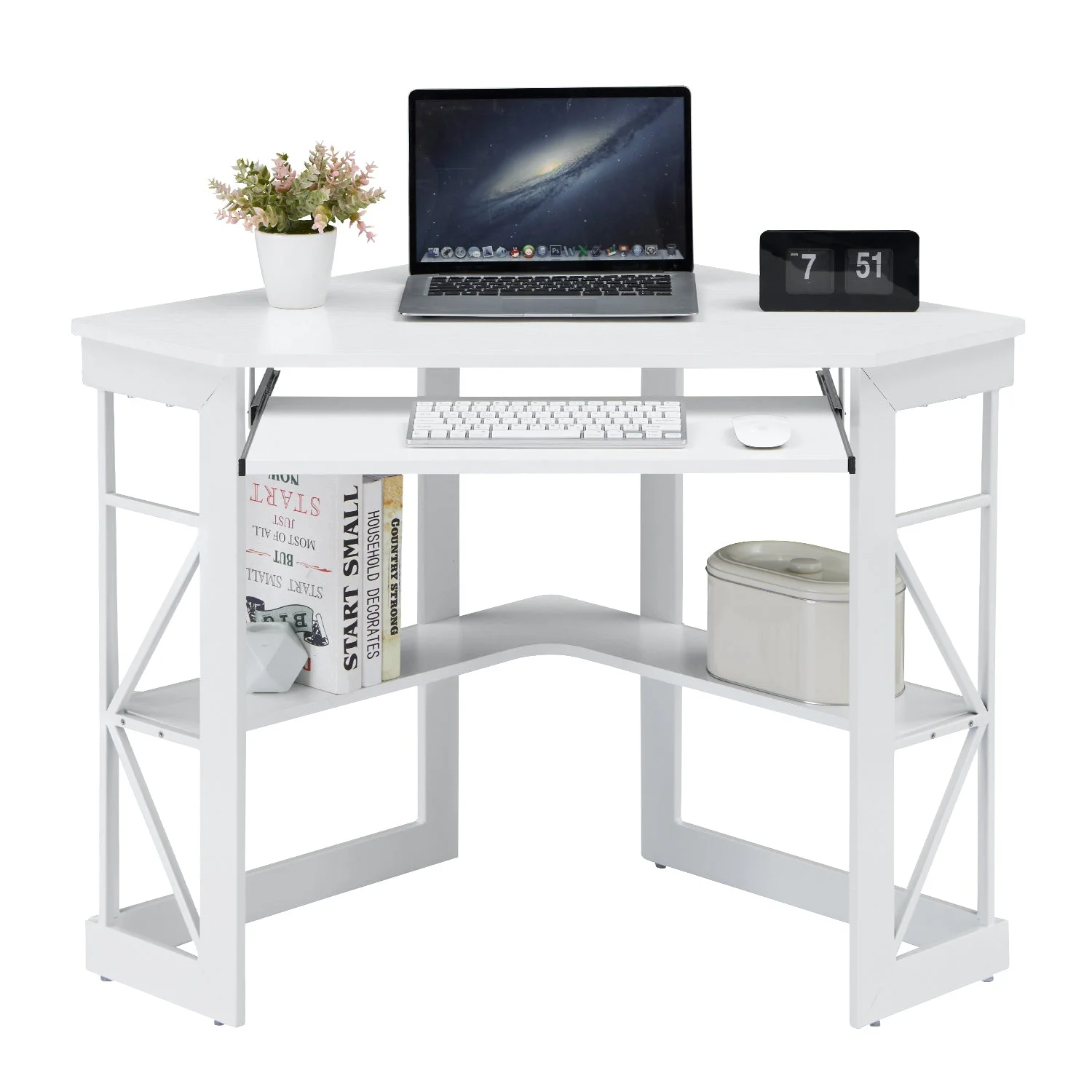 Brown Triangle Corner Desk, Office/Computer/Writing Desk for Student Apartments