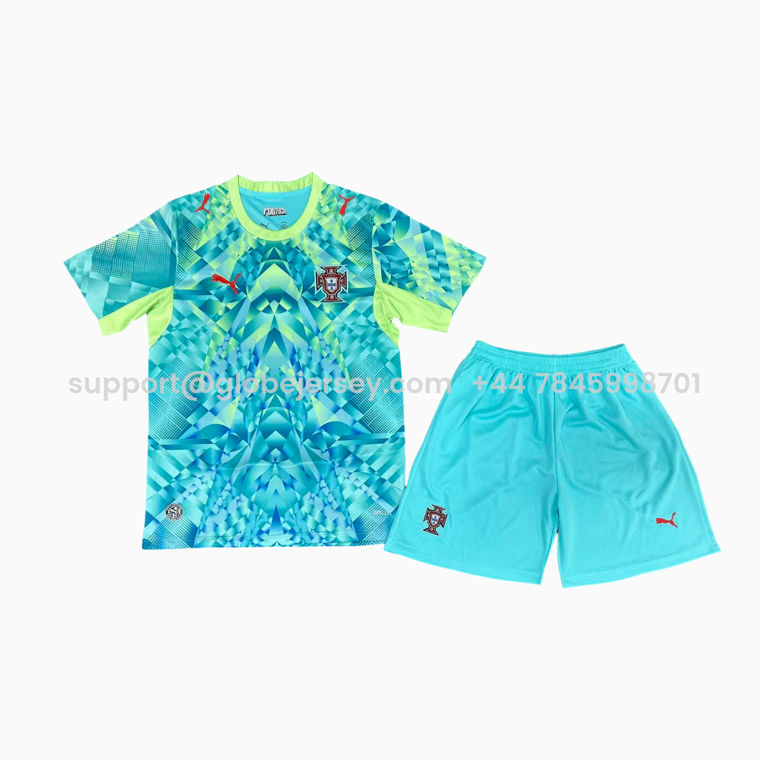 Portugal 2026 Goalkeeper Green Men's Adult Jersey Set - Fans Version