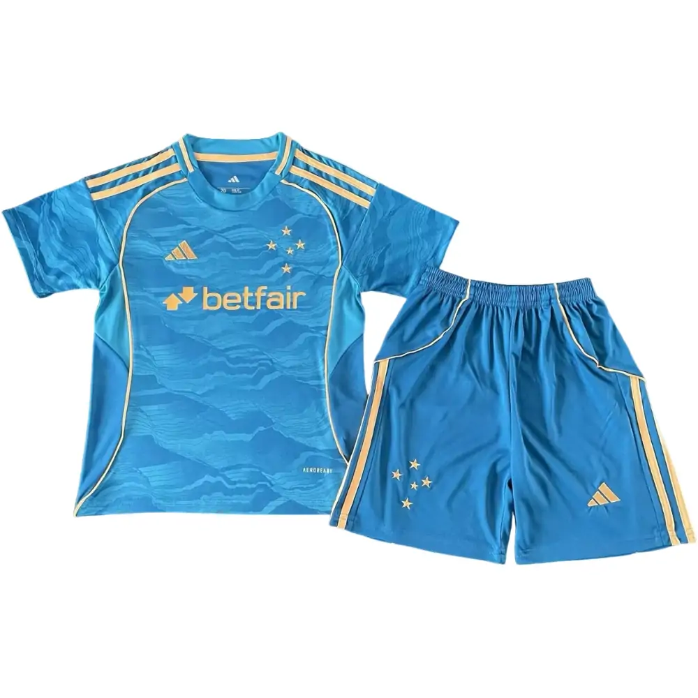2025-26 Cruzeiro Second Jersey Children's Set - Fans Edition