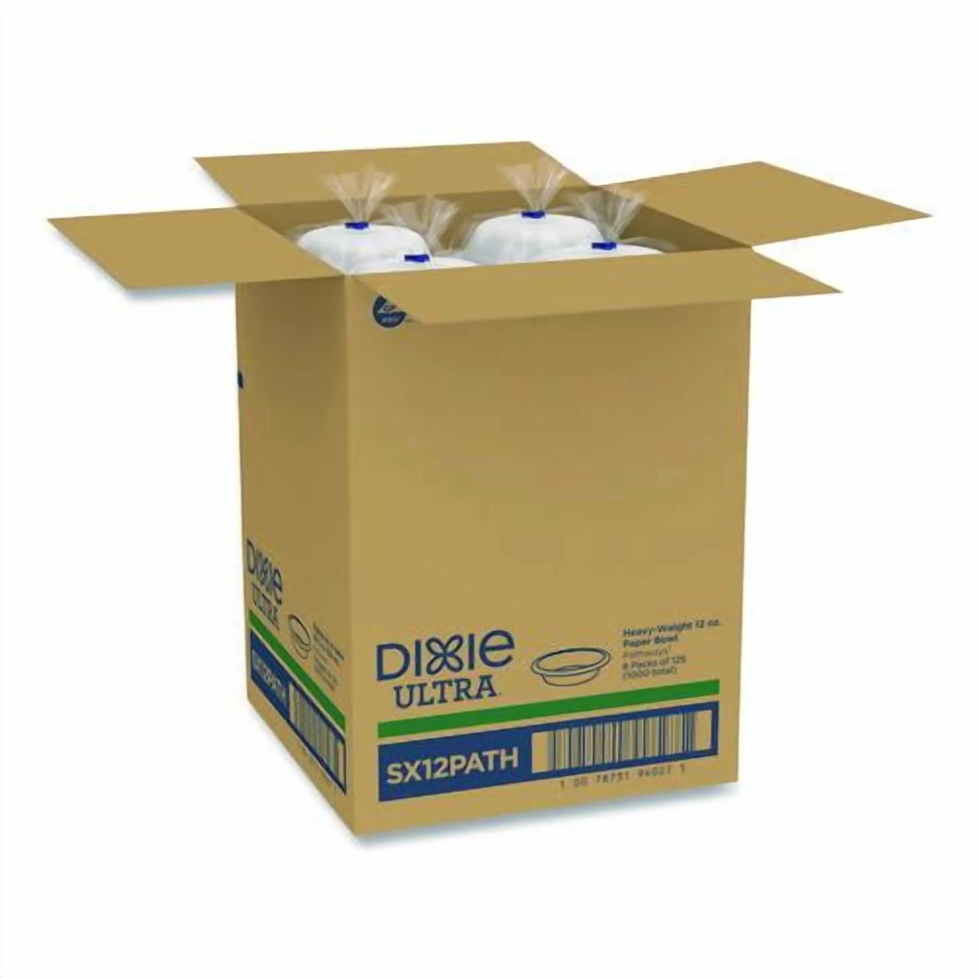Pathways Heavyweight Paper Bowls, 12 Oz, Green/burgundy, 1,000/carton | Bundle of 2