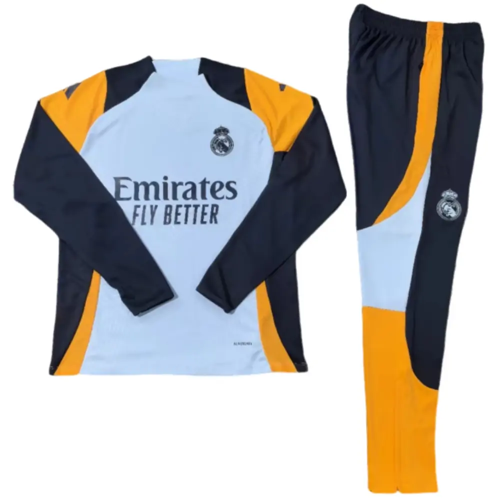 2024-25 New Season Real Madrid Light Blue Children's Training Jersey
