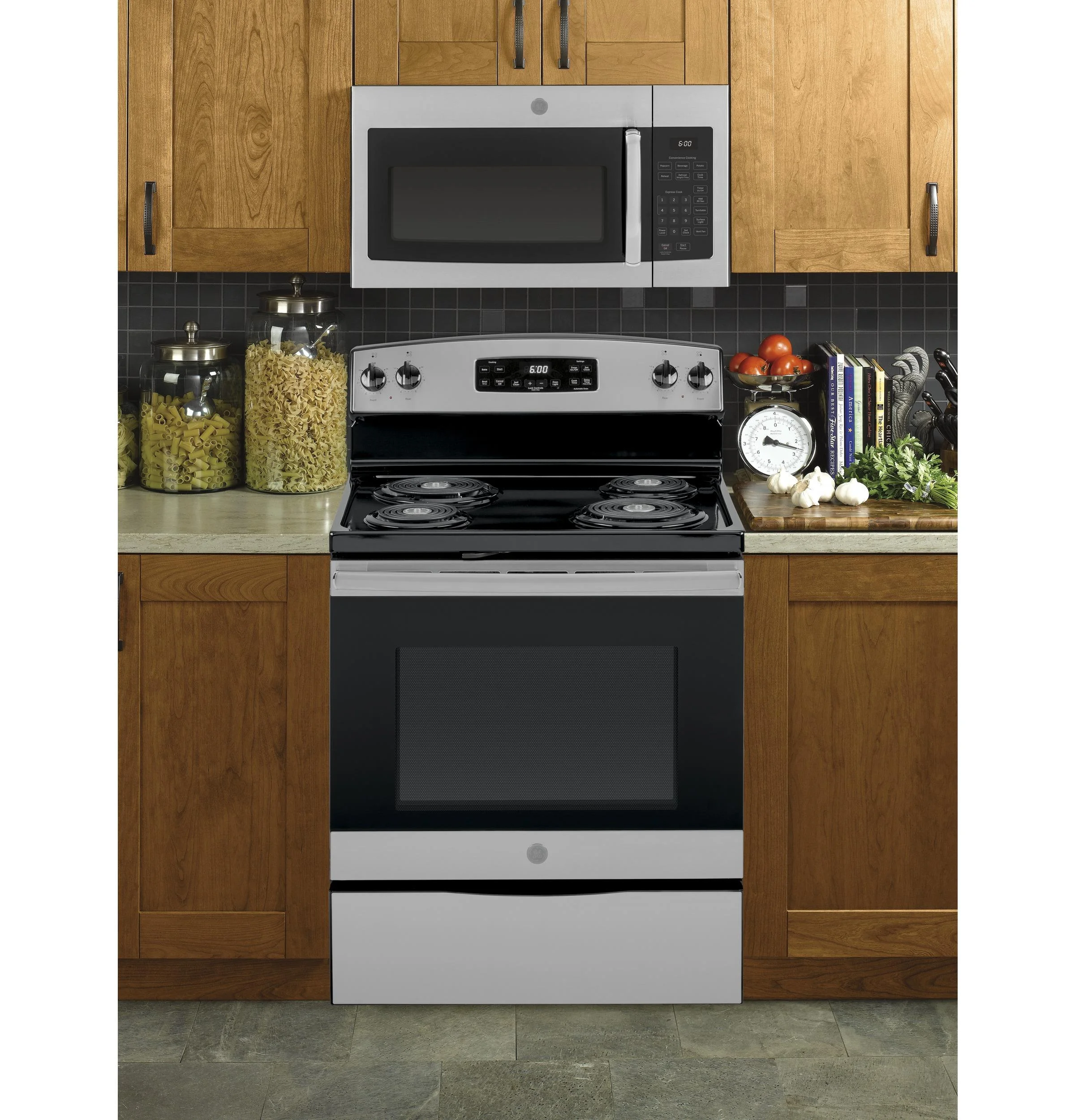 GE JVM3160RFSS 30 Over-the-Range Microwave Oven with 1.6 cu. ft. Capacity 2-Speed 300 CFM Venting in Stainless Steel