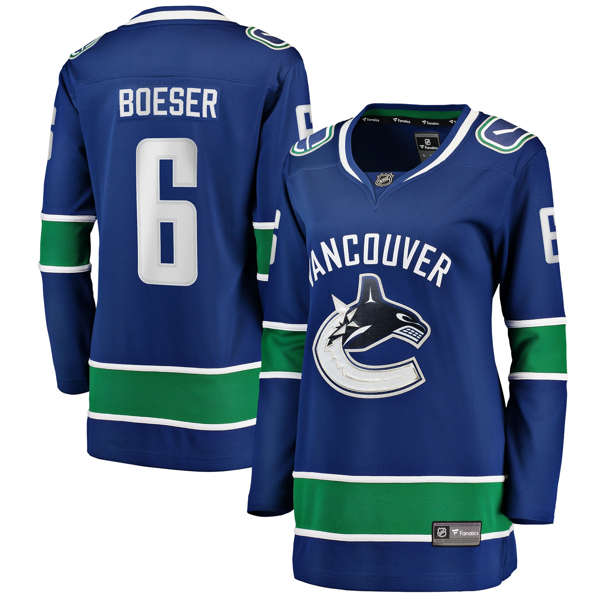 Brock Boeser Vancouver Canucks Fanatics Women’s Home Breakaway   Jersey – Blue