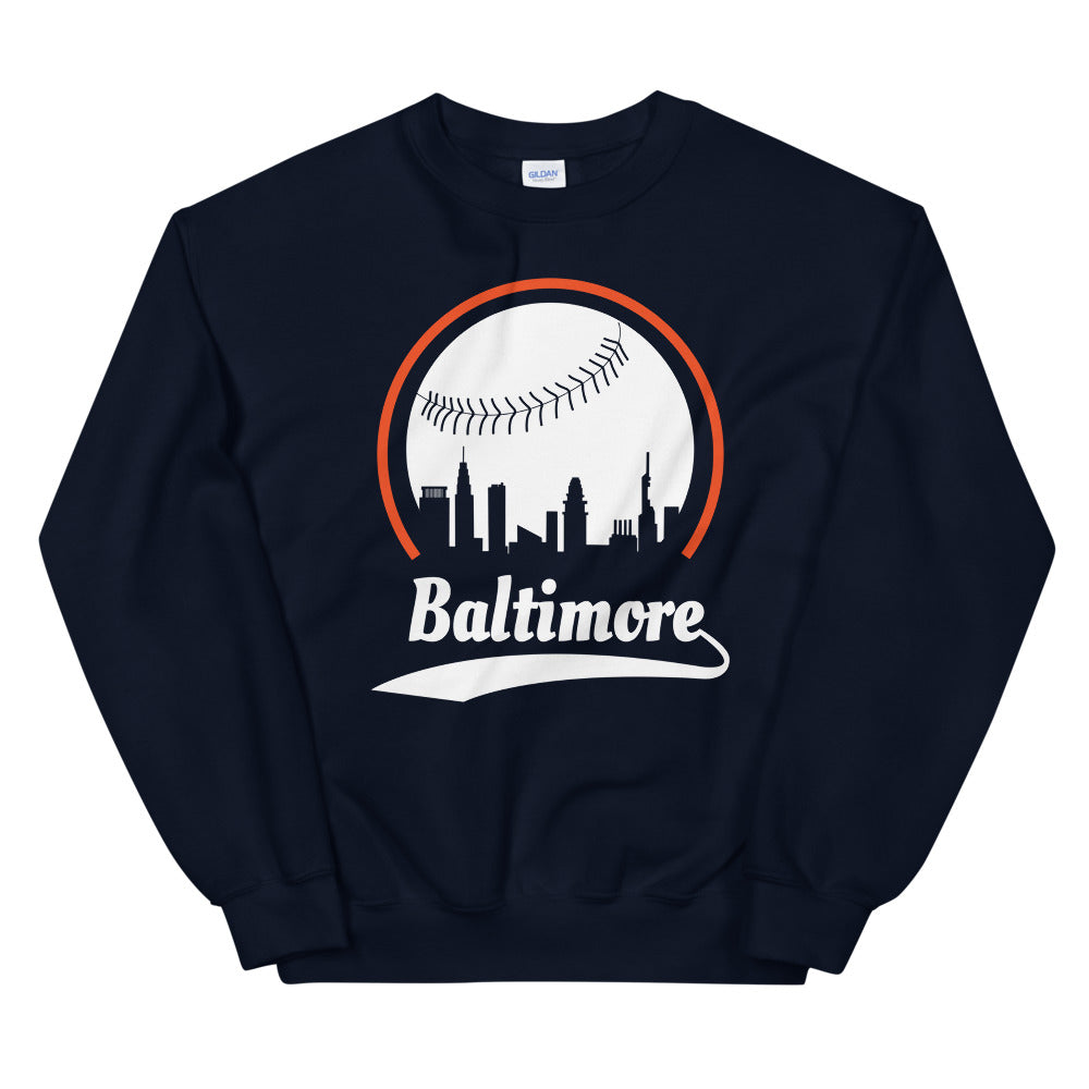 Unisex Baltimore Orioles Baseball Crewneck Sweatshirt