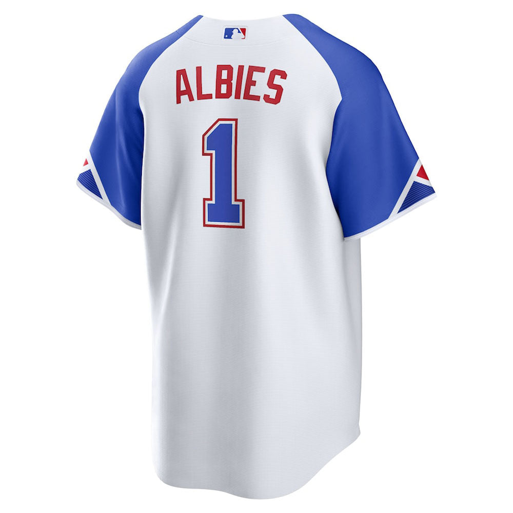 Men's Atlanta Braves Ozzie Albies 2023 City Connect Replica Jersey - White