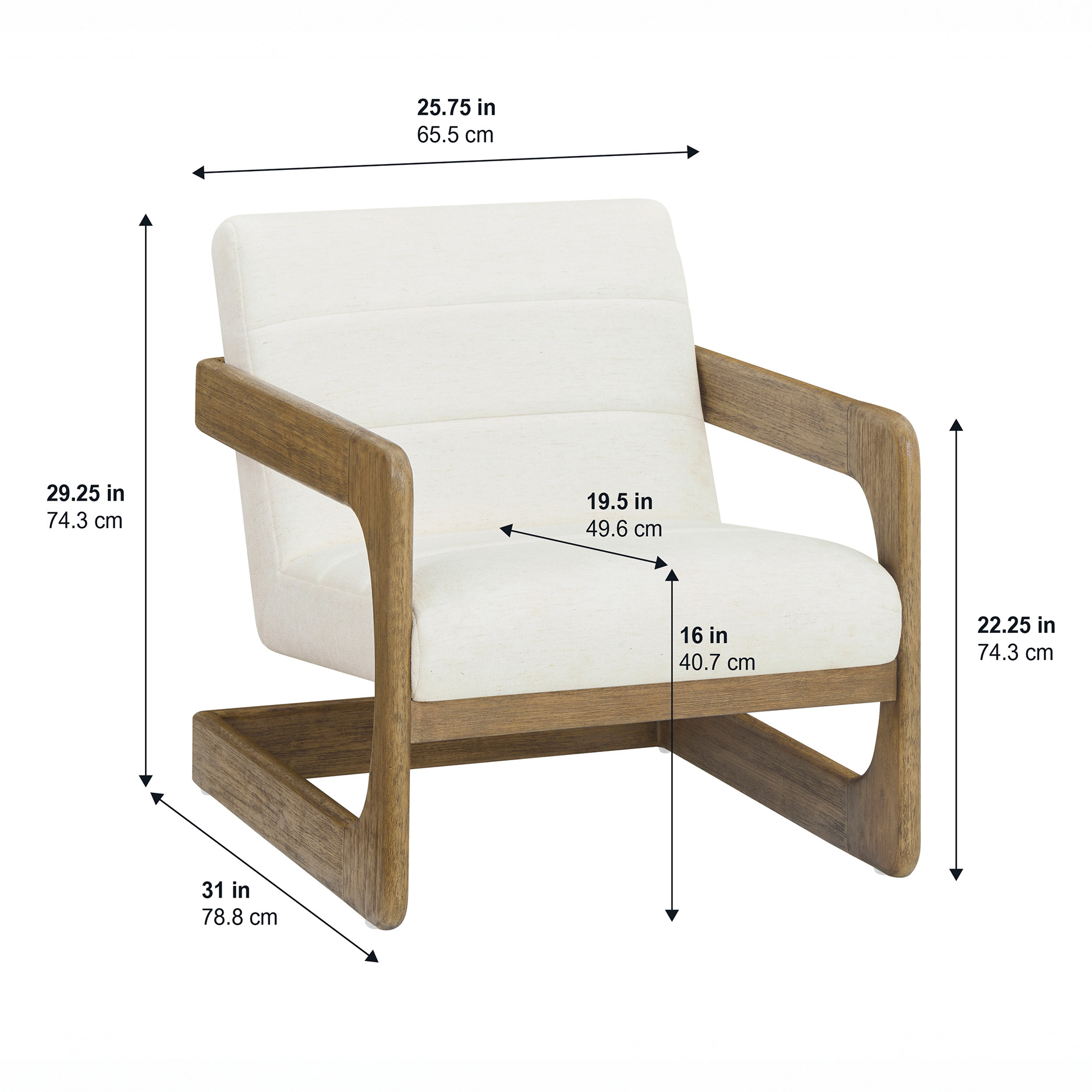Thomasville Milland Wood Base Fabric Accent Chair