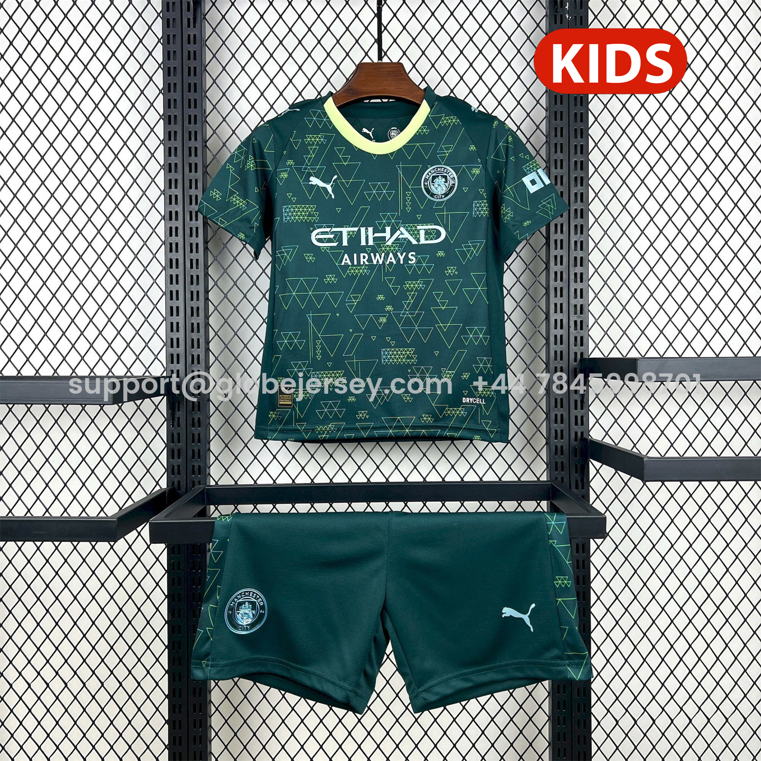 Manchester City 25-26 Fourth Green Kids Kit