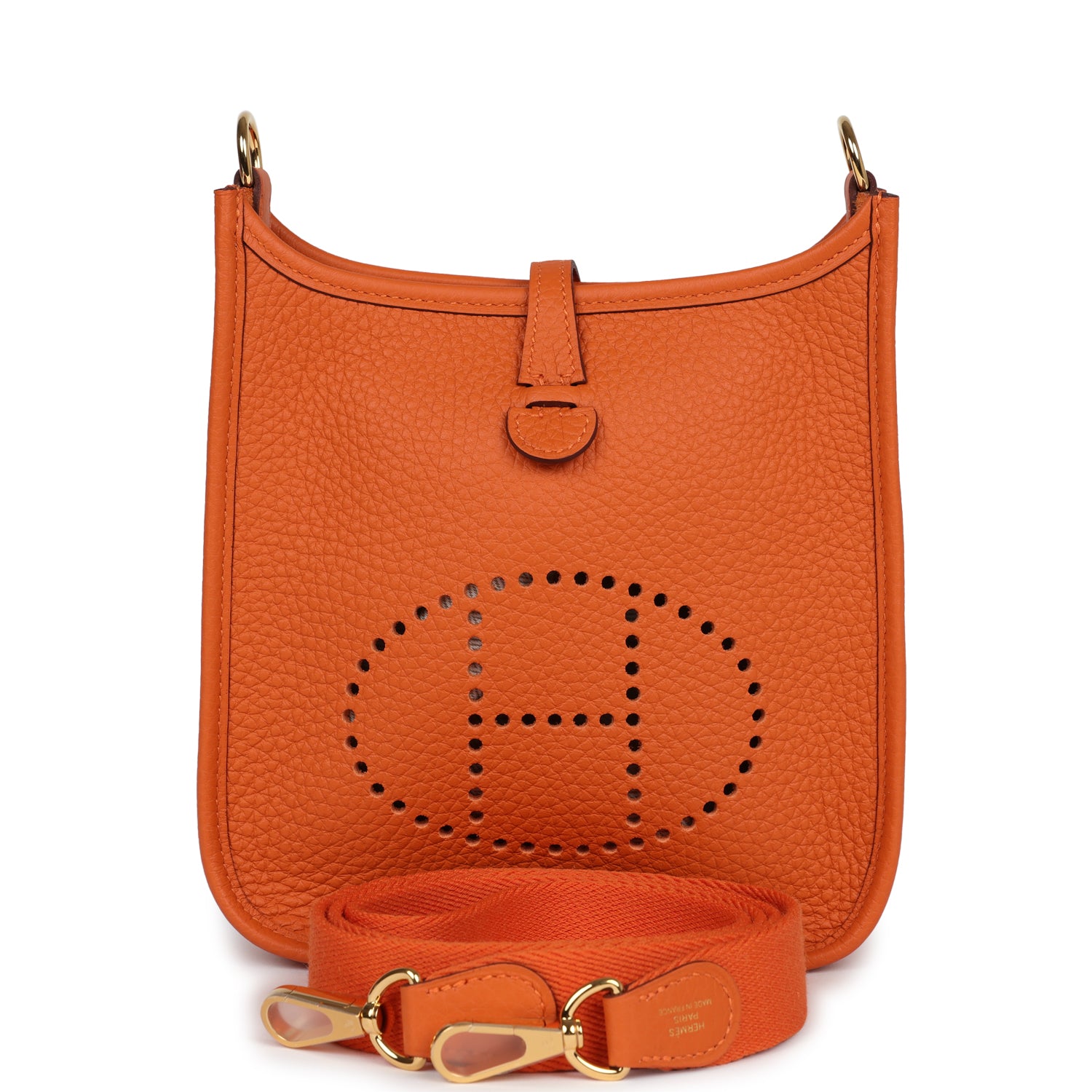 Evelyne TPM Orange Clemence Gold Hardware