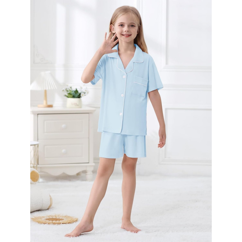 Girls Lyocell 3 Piece Pajamas Set