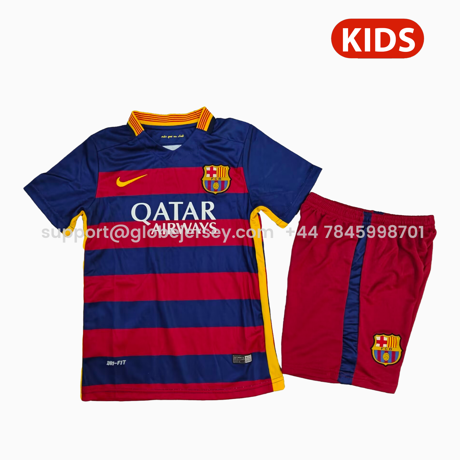 Retro Barcelona 2015-16 Home Kids Kit