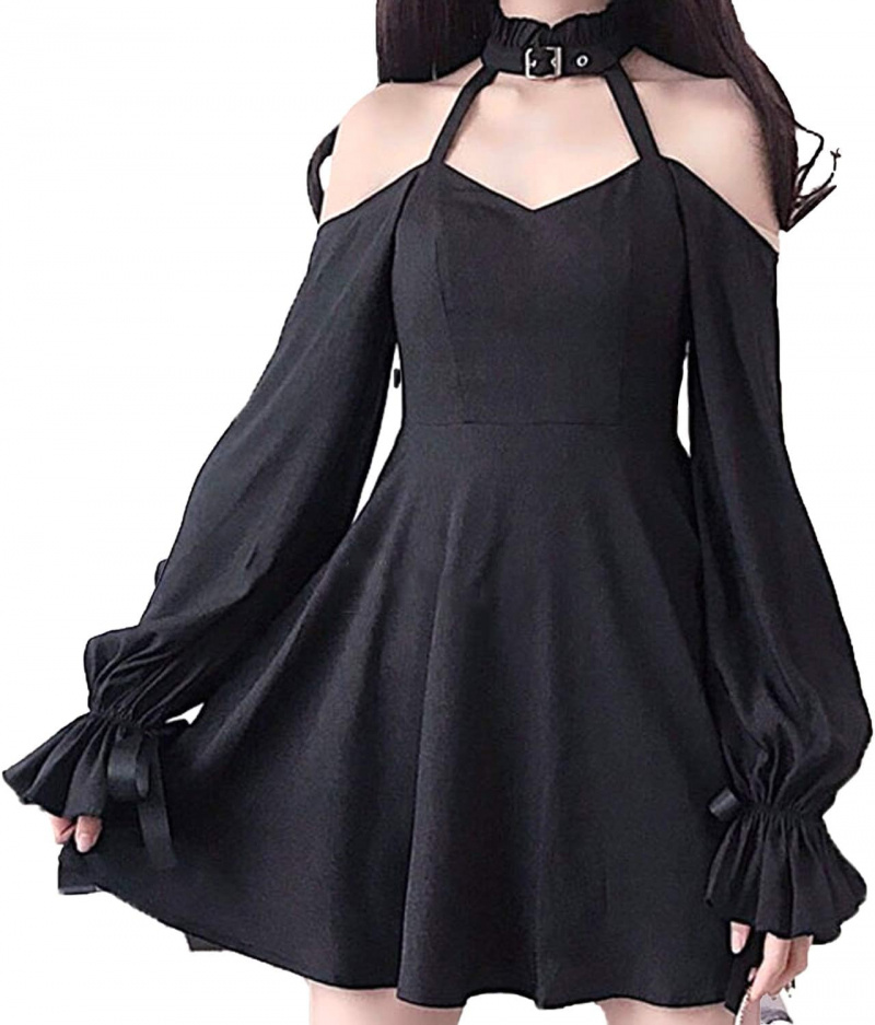 Women's Gothic Lolita Dress Black Vampire