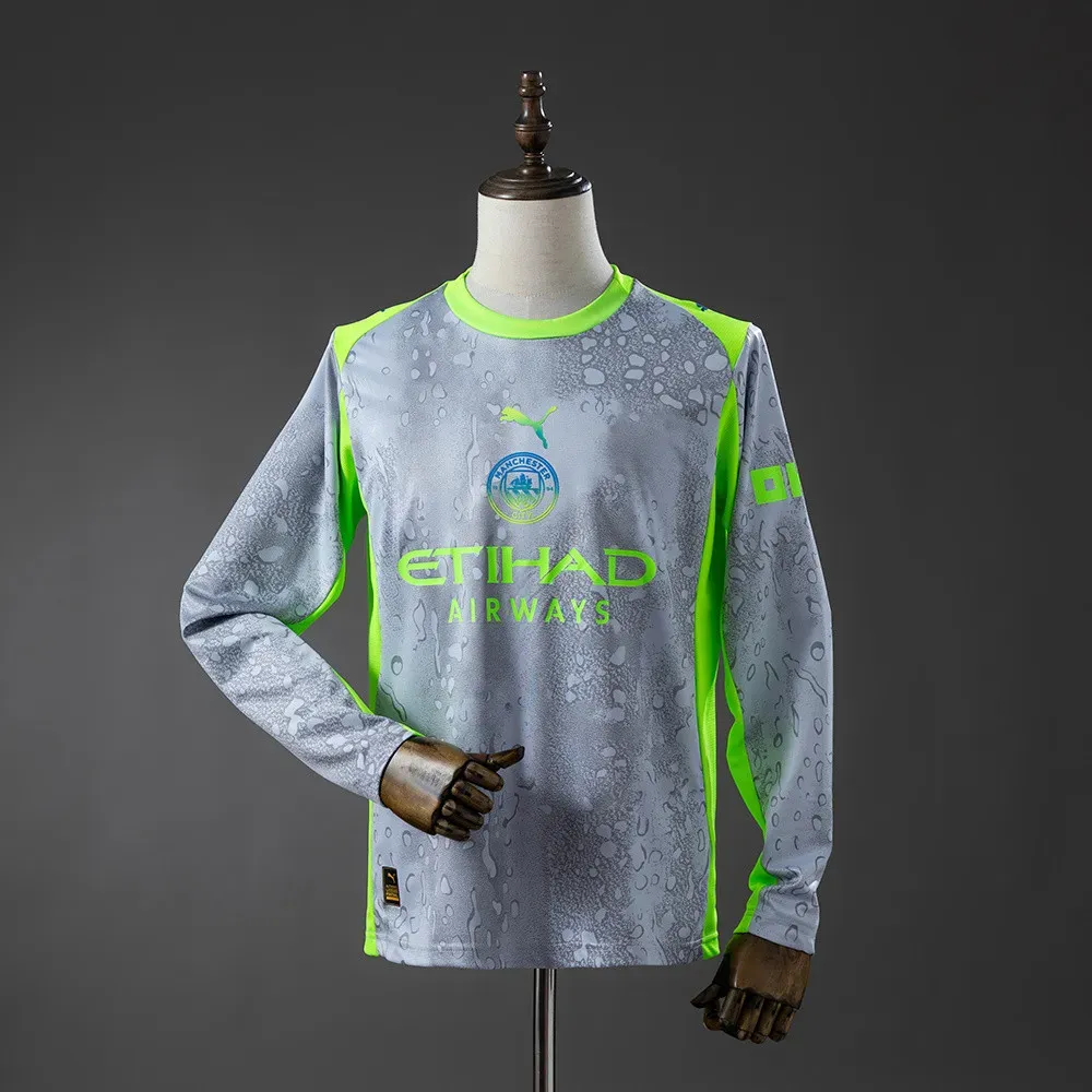 Manchester City Third Away Long Sleeve Soccer Jersey 2025/26
