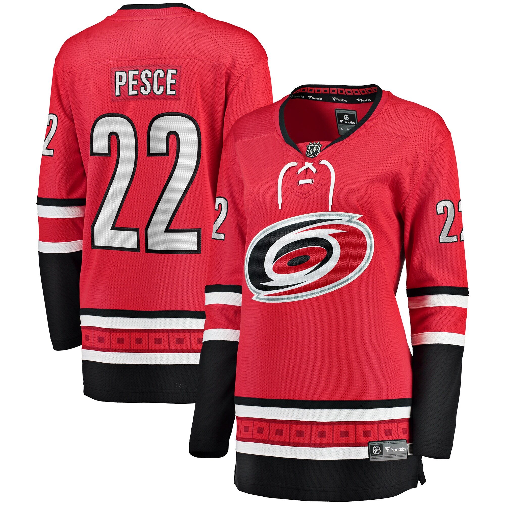 Brett Pesce Carolina Hurricanes Fanatics Women’s Alternate Breakaway   Jersey – Red