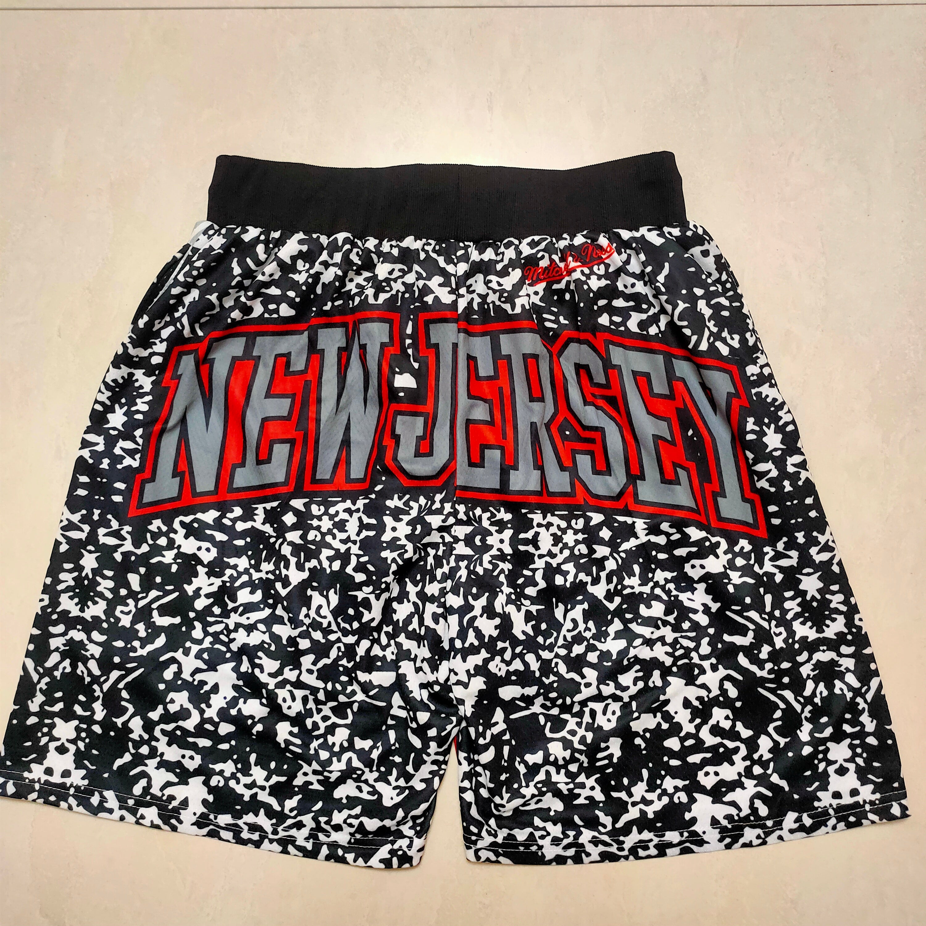 Brooklyn Nets MitchellNessMN Team Logo Pants