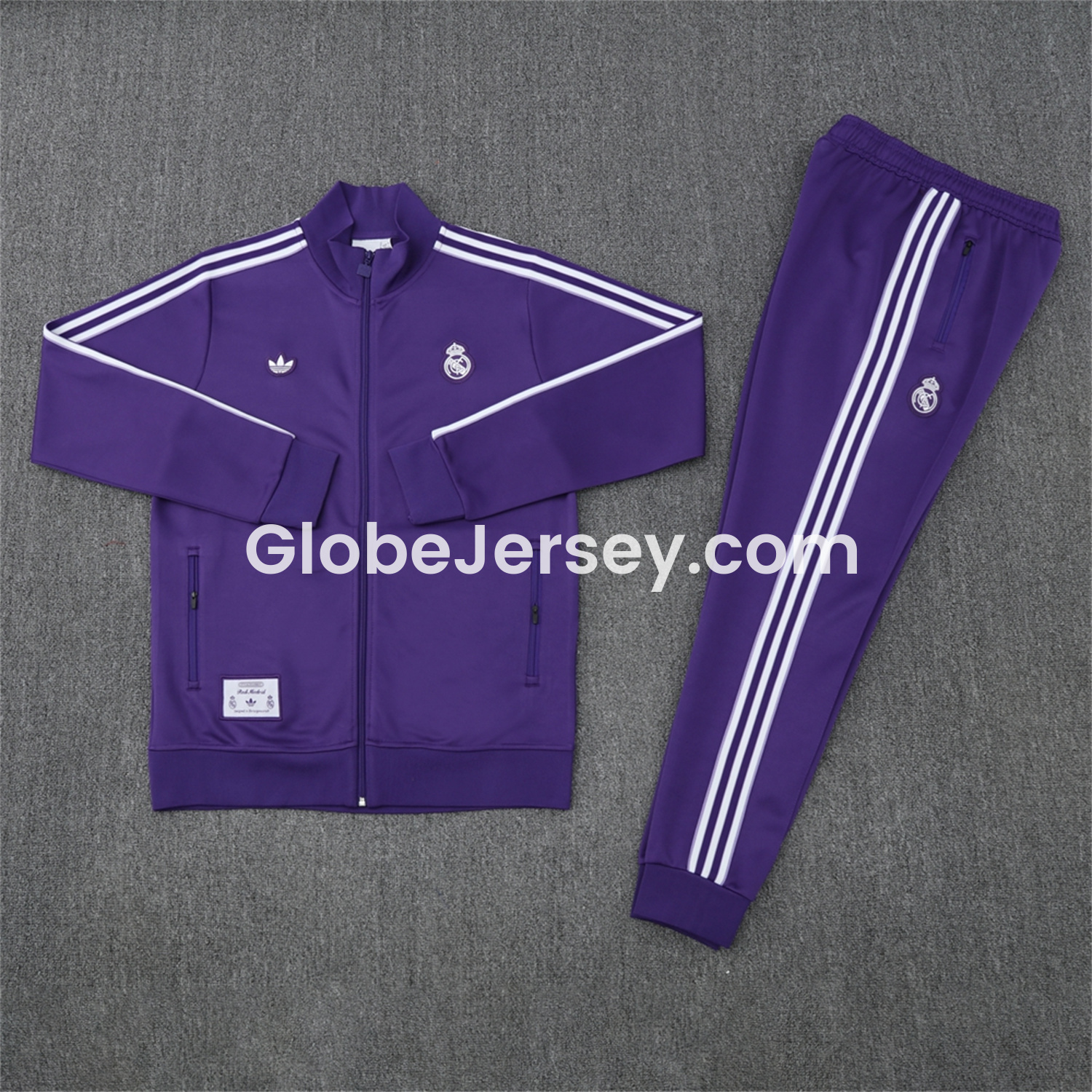Real Madrid 25-26 Purple Terrace Icon Jacket Training Tracksuit - Purple Jackets & Pants