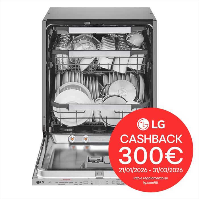 LG - Lavastoviglie DB597TXS  Classe A-20% 14coperti-Noble Steel