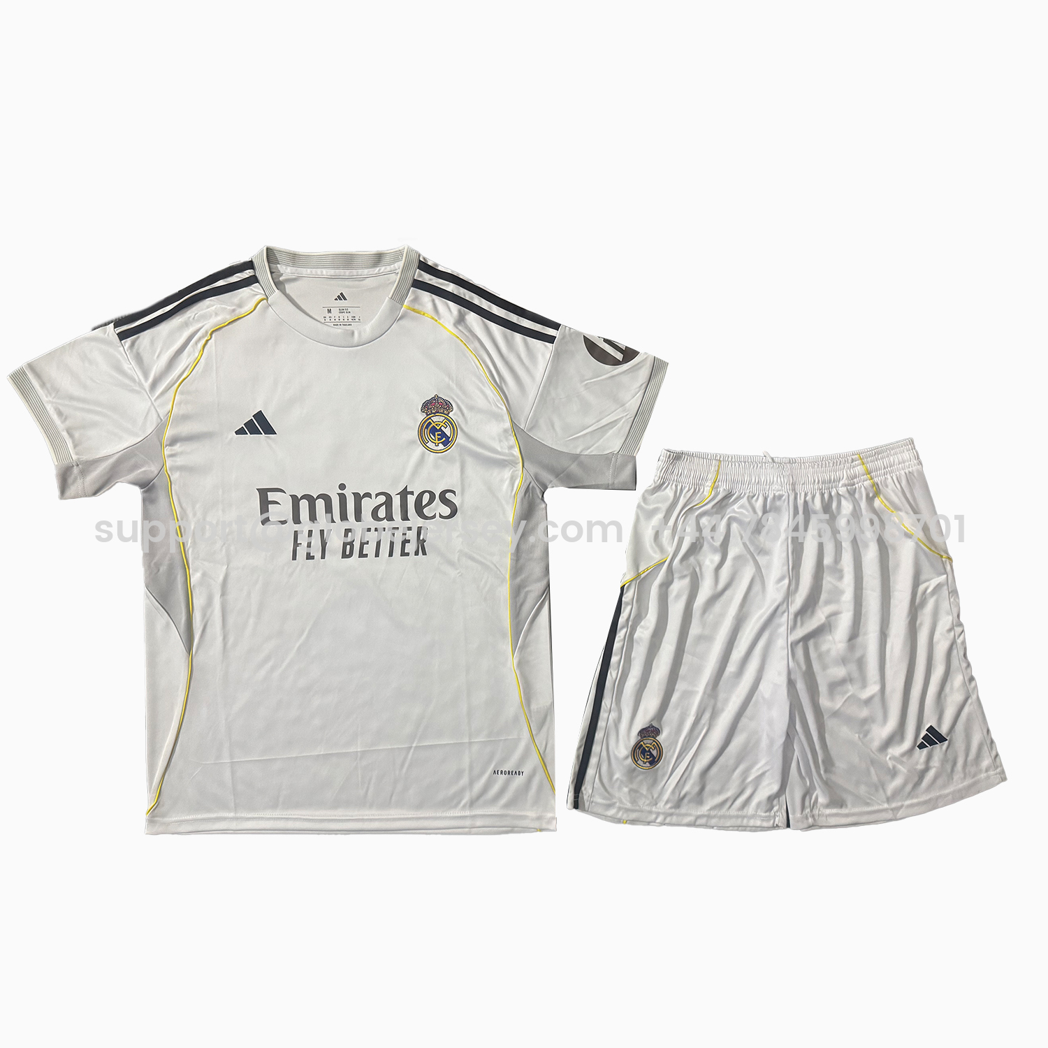 Real Madrid 25-26 Home Men's Adult Jersey Set - Fans Version