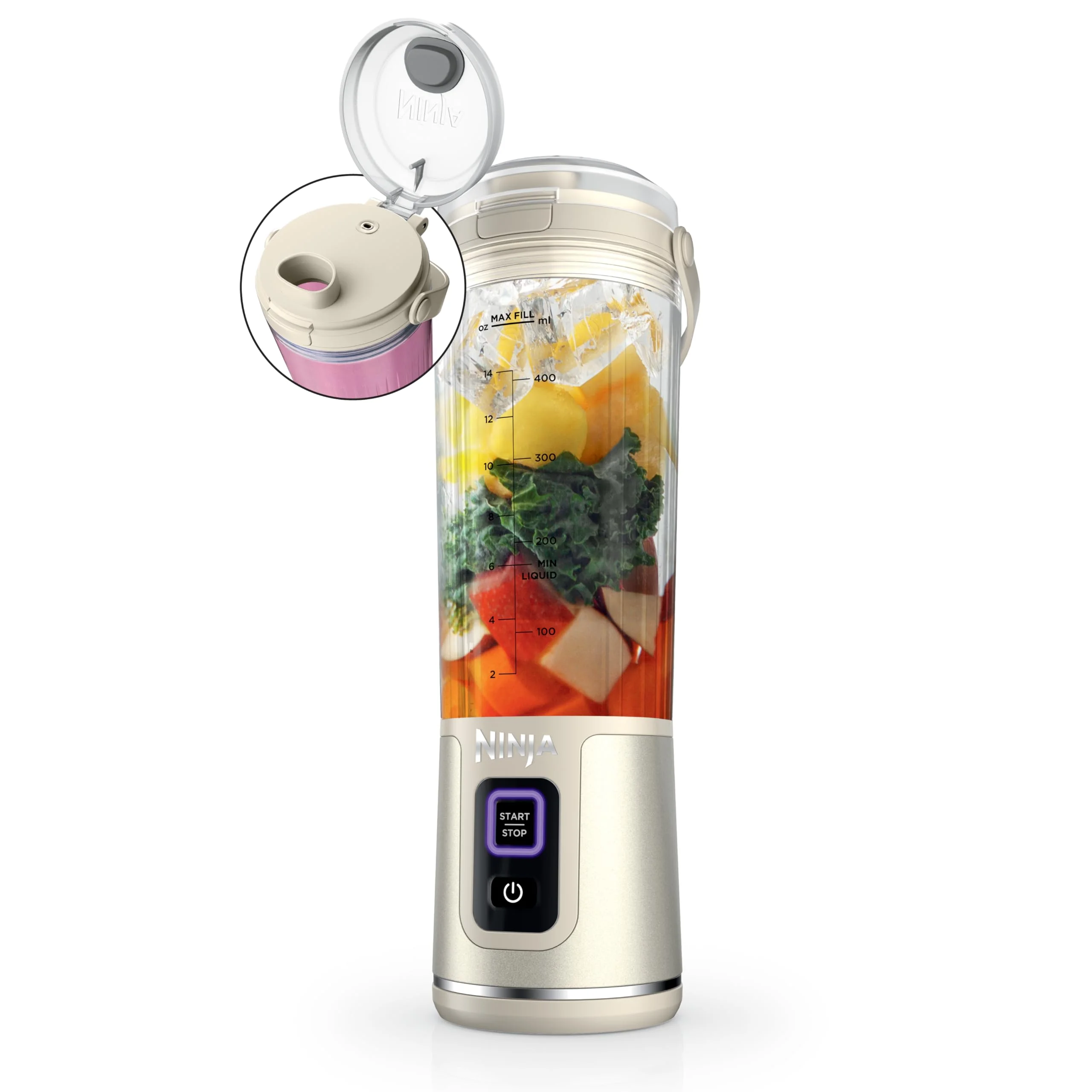 Ninja Blast Portable Blender, Cordless, 18oz. Vessel, Personal Blender for Shakes & Smoothies, BPA Free, Leakproof Lid & Sip Spout, USB-C Rechargeable, Dishwasher Safe Parts, Metallic Purple,