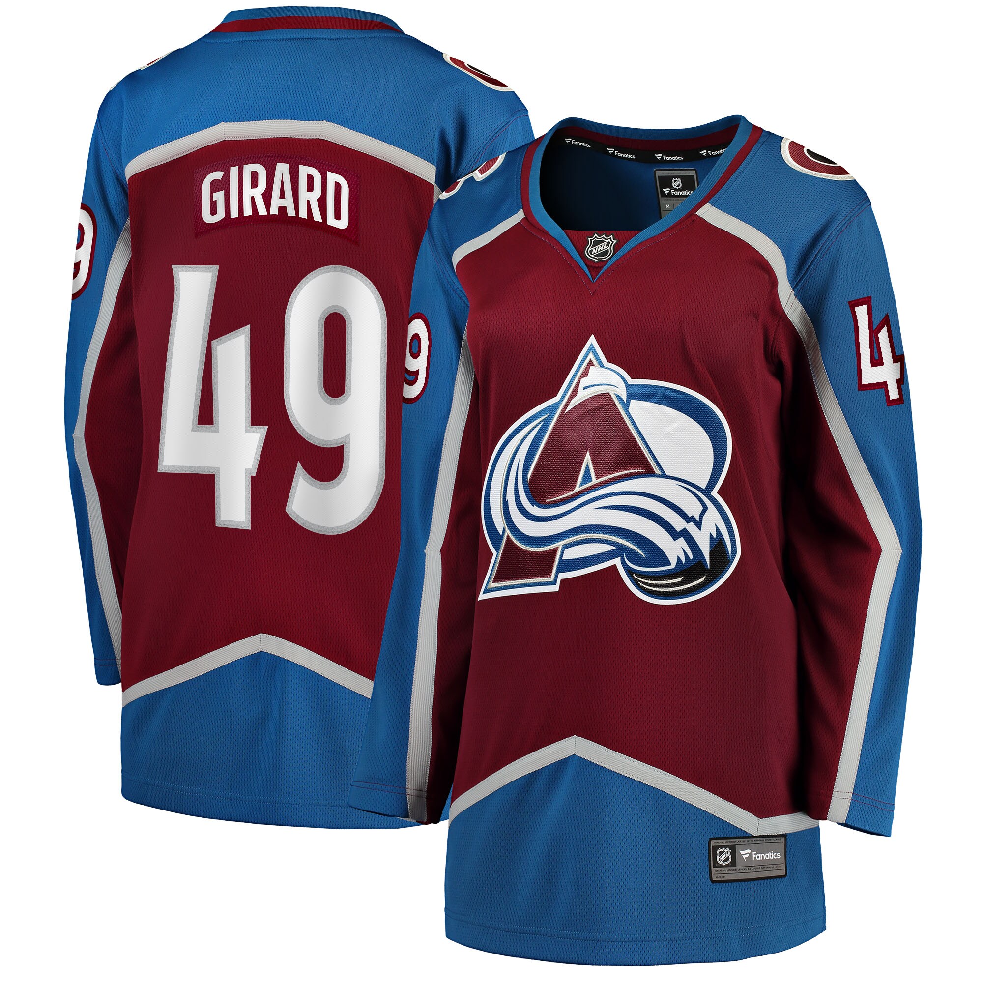 Samuel Girard Colorado Avalanche Fanatics Women’s Home Breakaway   Jersey – Burgundy