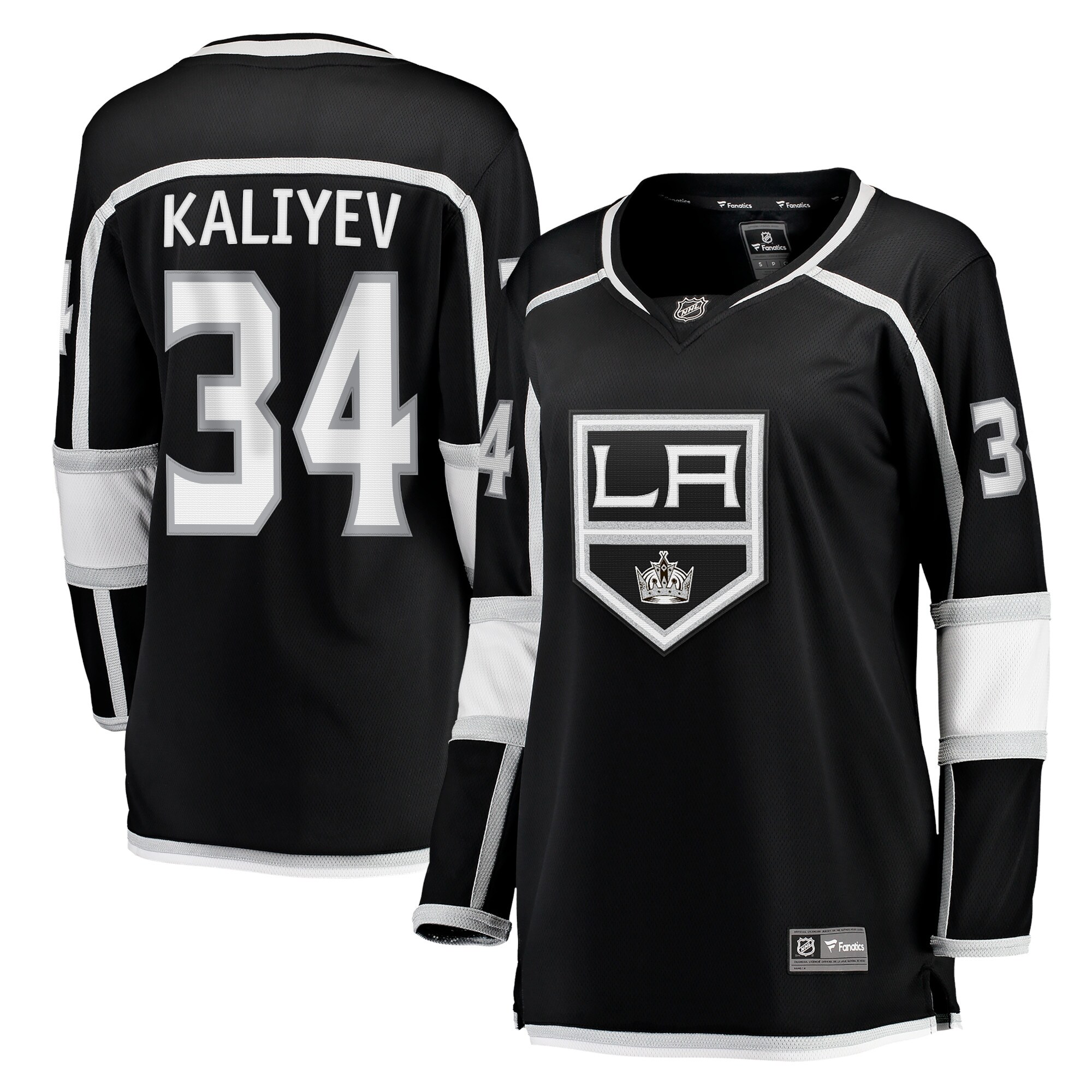 Arthur Kaliyev Los Angeles Kings Fanatics Women’s Home Breakaway   Jersey – Black