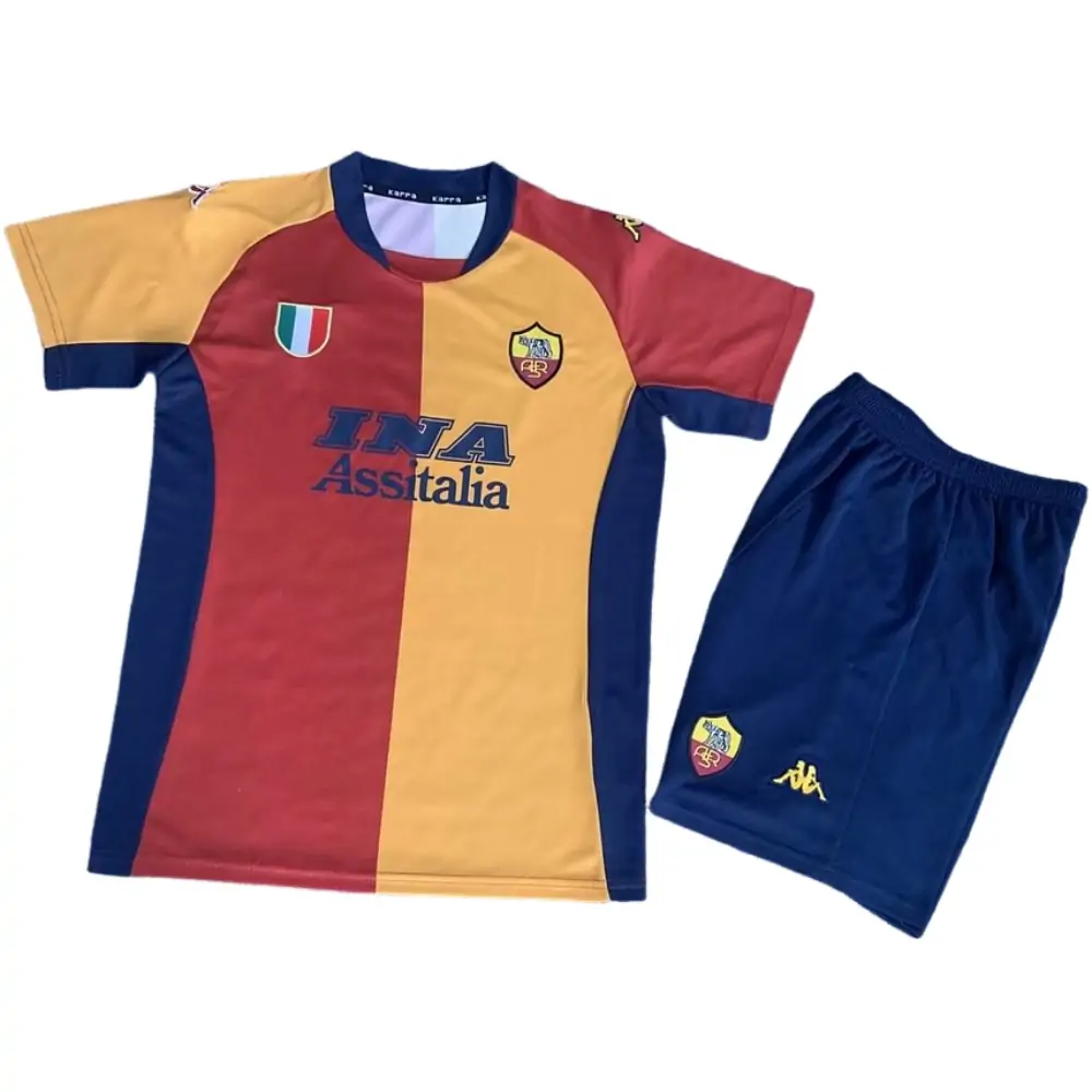 2001/02 Roma Home Retro - Kids Kit