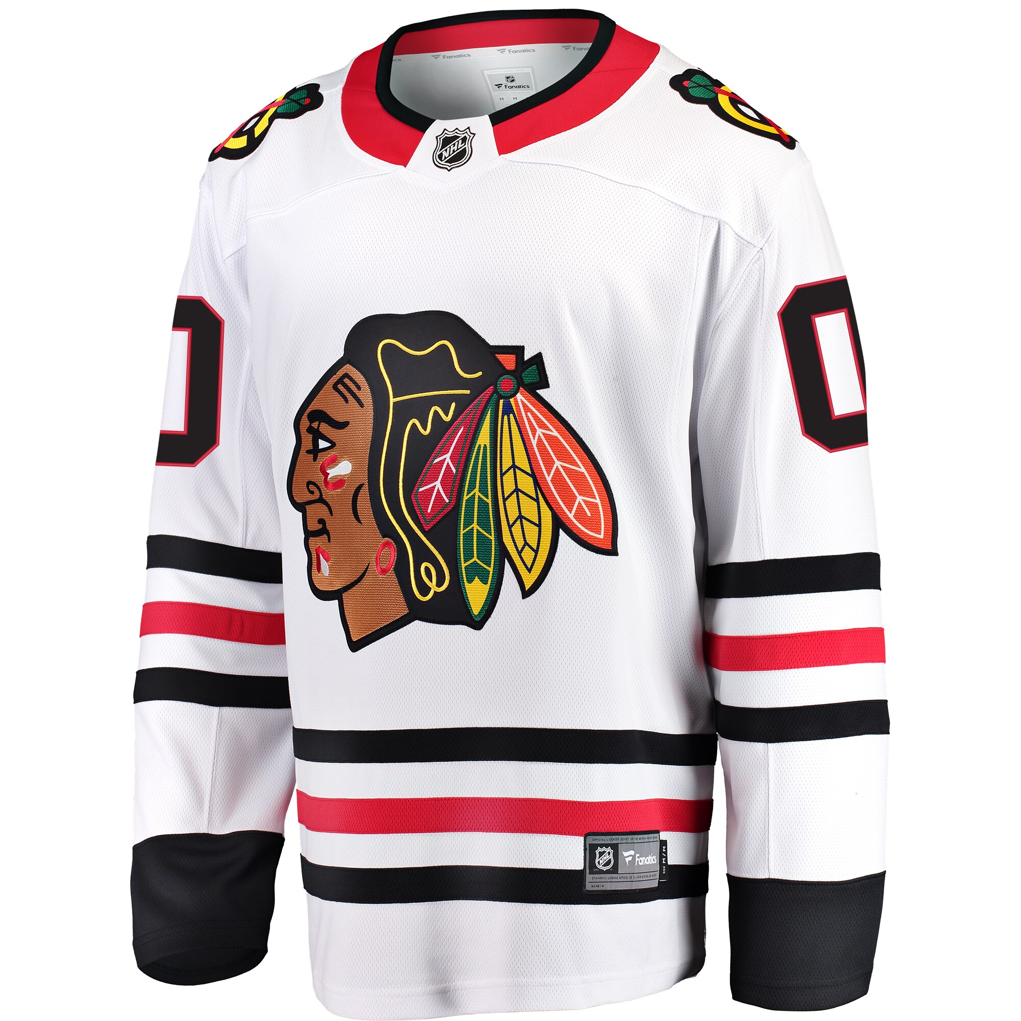 Chicago Blackhawks Fanatics Away Breakaway Custom Jersey – White