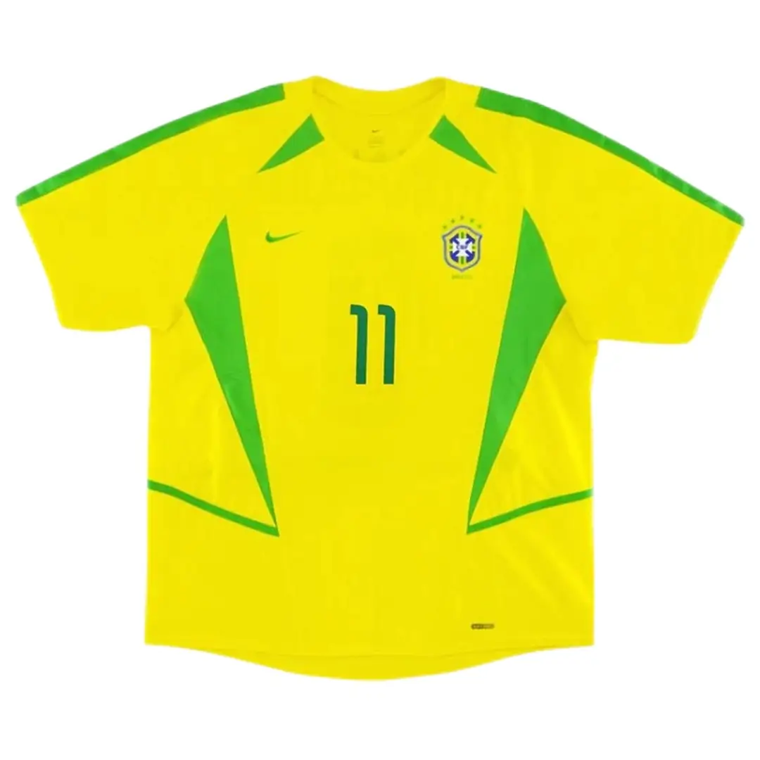 RONALDINHO #11 Brazil 2002/03 Home Retro Soccer Jersey