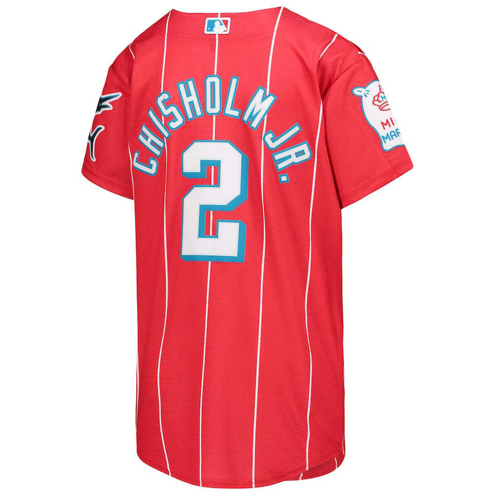 Youth Miami Marlins Jazz Chisholm Jr. City Connect Replica Jersey - Red