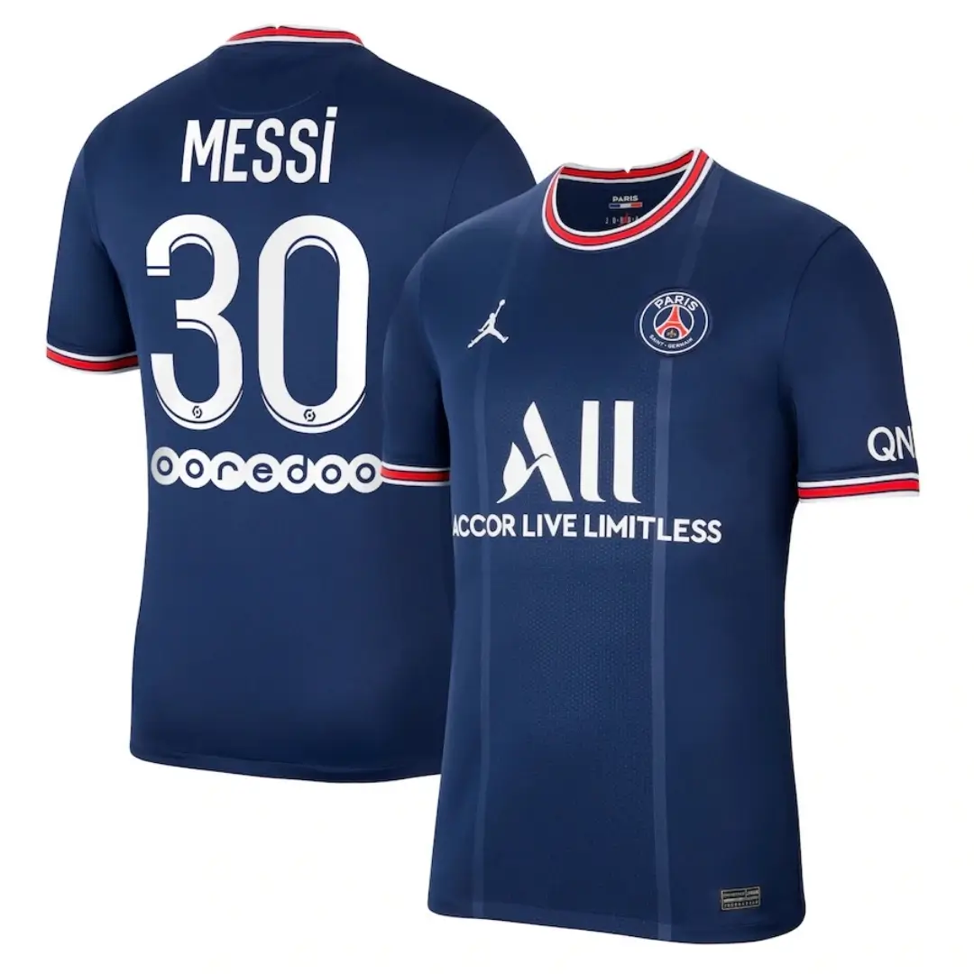 Messi #30 PSG 2021/22 Home Retro Soccer Jersey