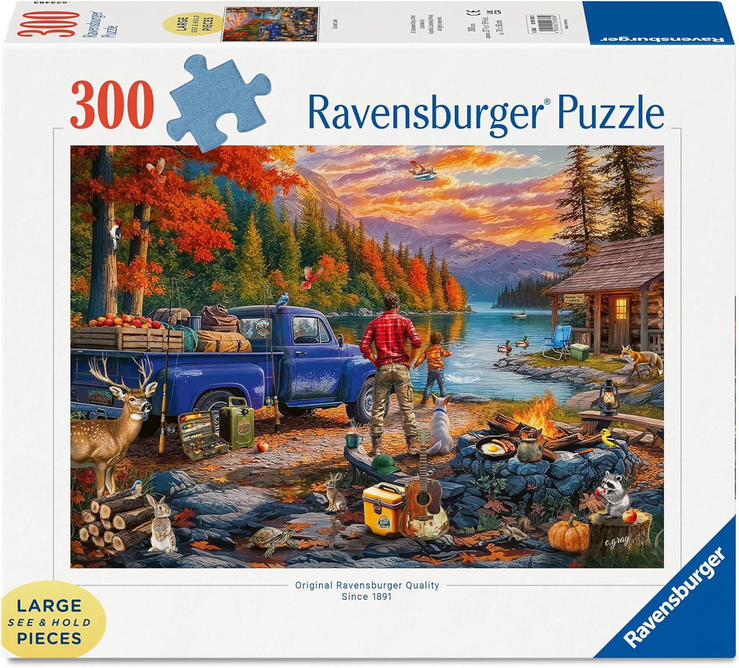 Sunset Lake - 300 XL Piece Large Format Jigsaw Puzzle (Ravensburger)