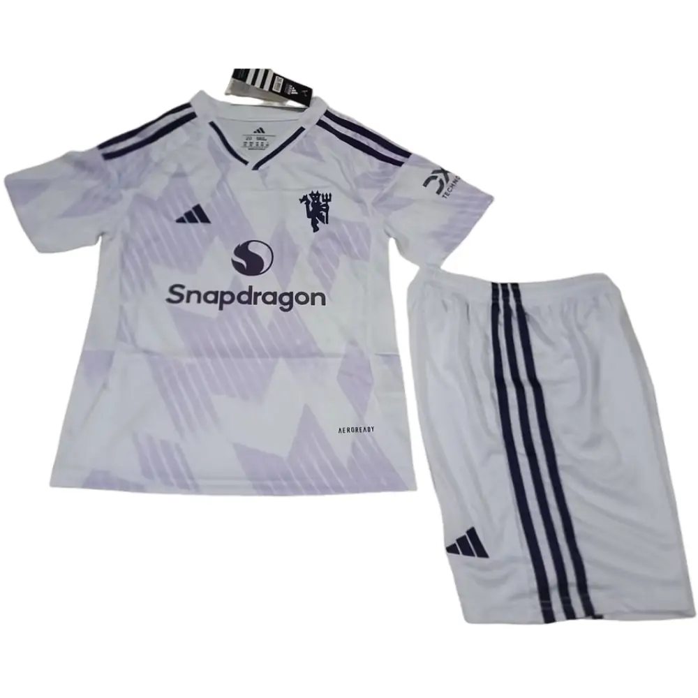 25-26 Manchester United White Jersey - Kids Kit