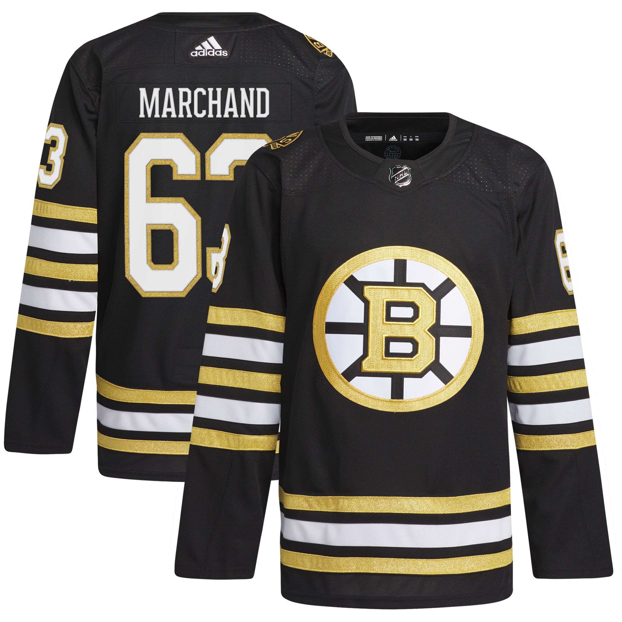 Brad Marchand Boston Bruins   Primegreen 100th Anniversary   Jersey – Black
