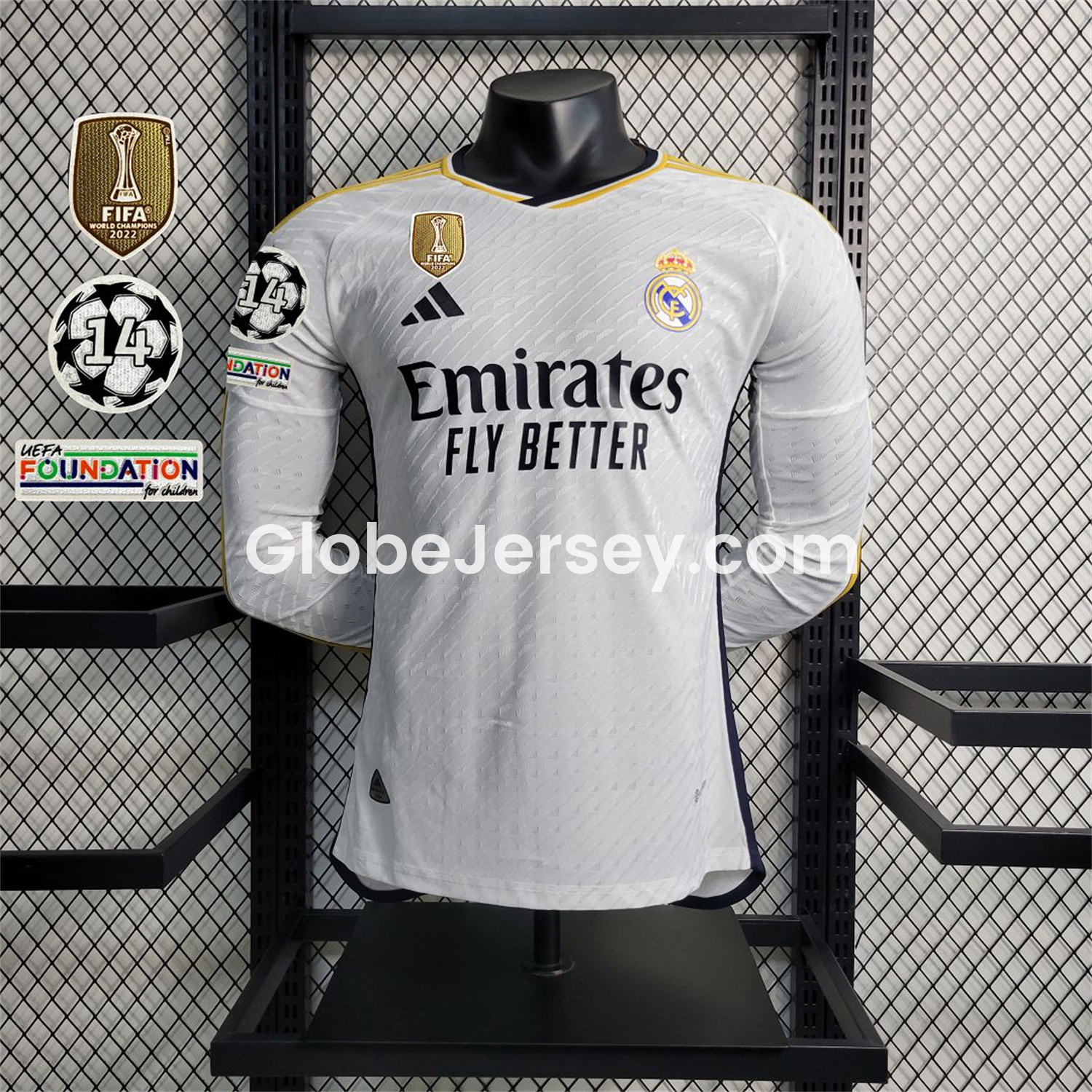 Retro Real Madrid 2023-24 Home Long Sleeves Jersey - Player Version