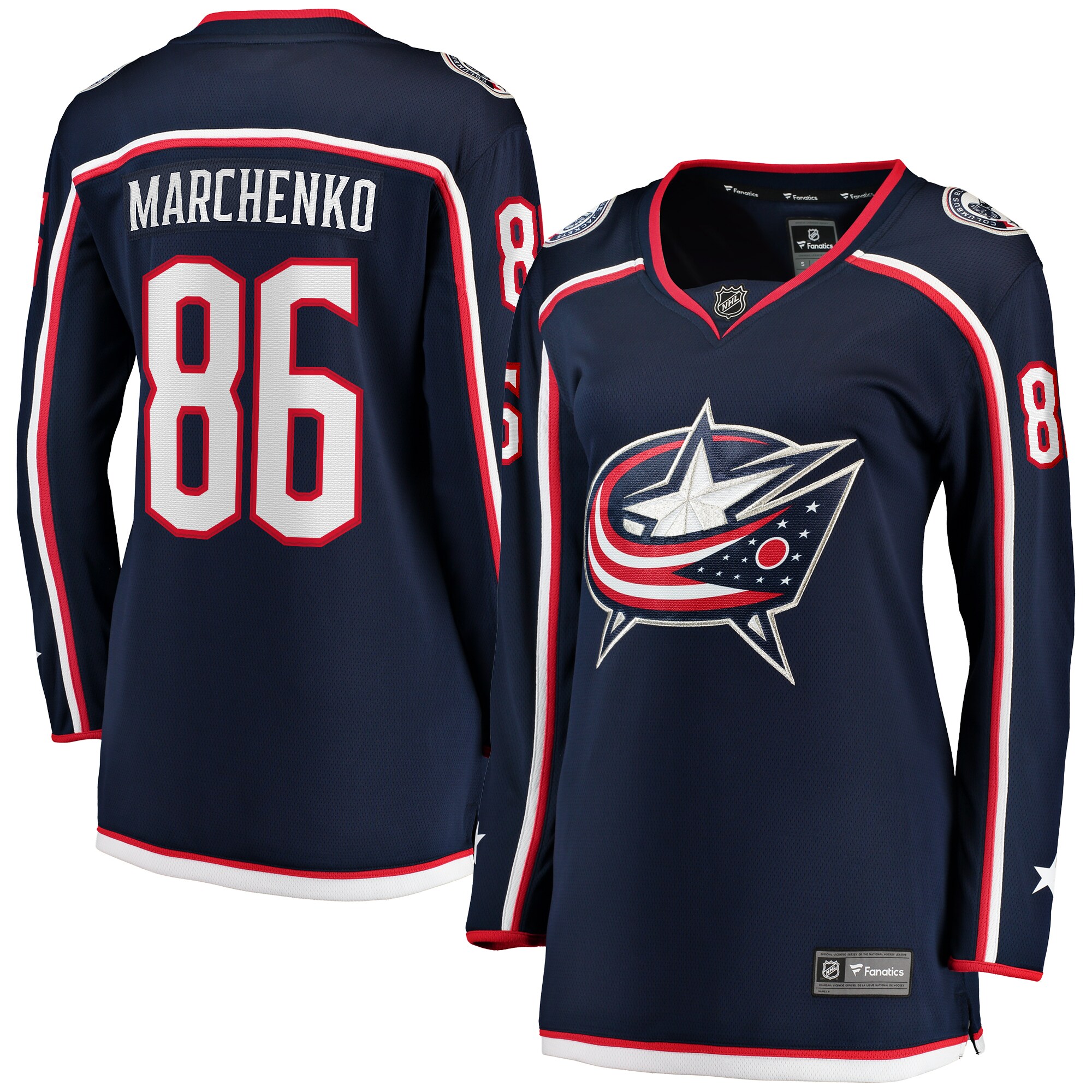Kirill Marchenko Columbus Blue Jackets Fanatics Women’s Home Breakaway   Jersey – Navy