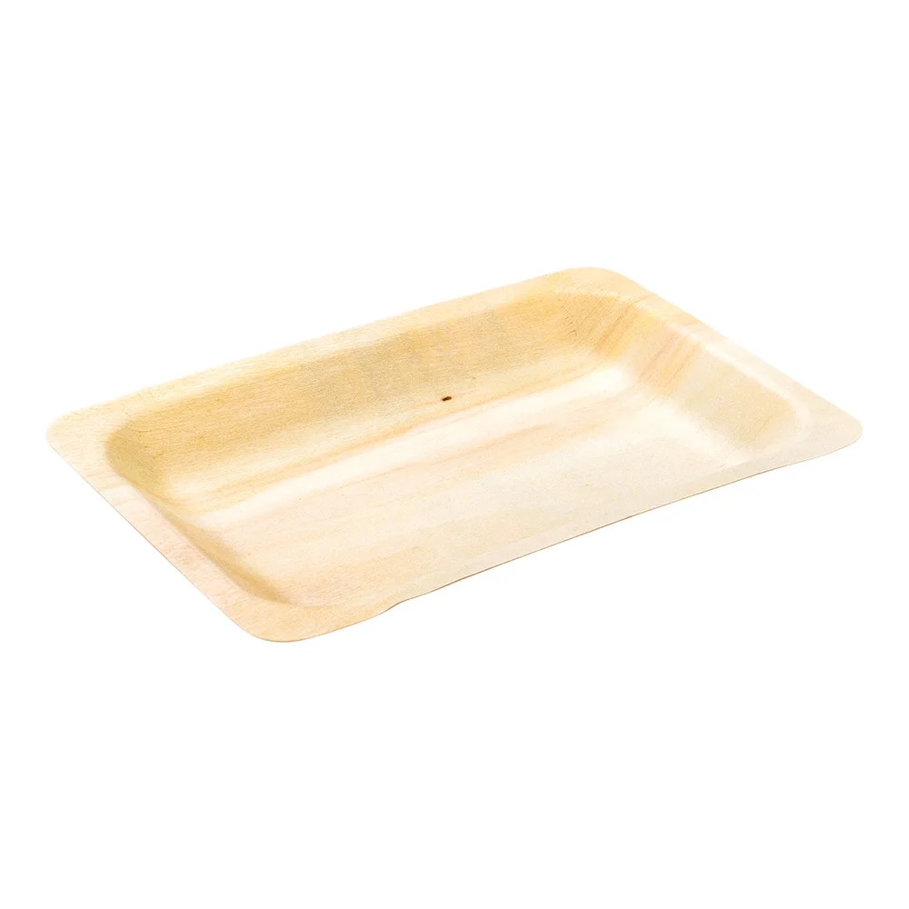 Rectangle Natural Wood Plate - 7 3/4