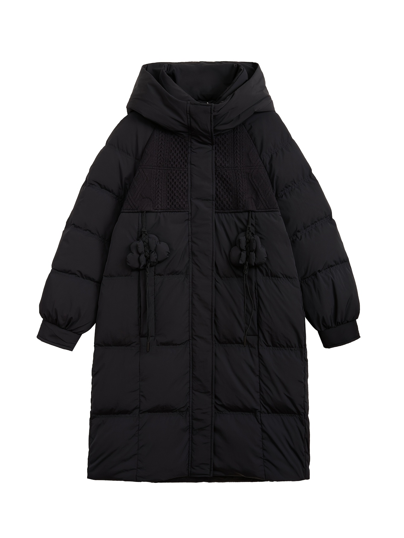 ZIHAN Women’s Luxe Duck Down Puffer Coat – Long, Warm & Thick Winter Jacket in Solid Color