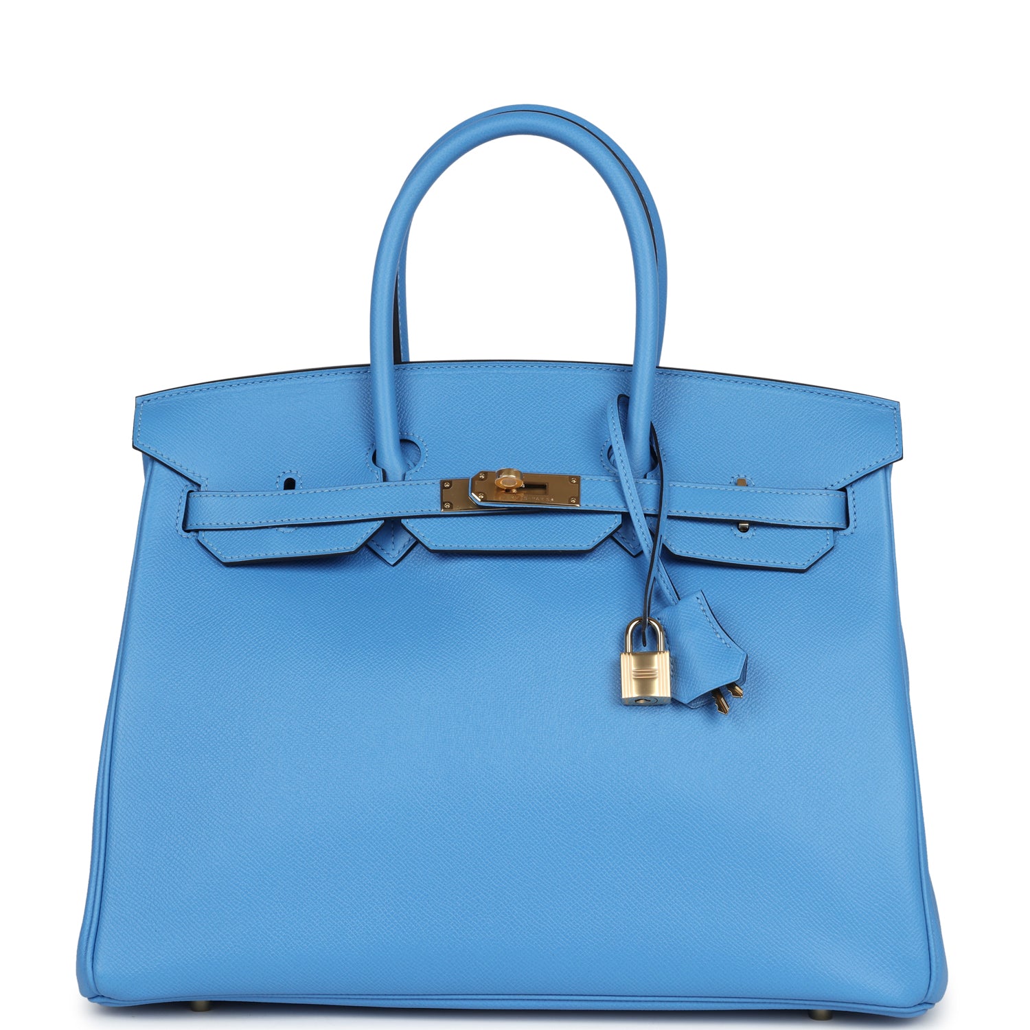 Birkin 35 Bleu Paradise Epsom Gold Hardware