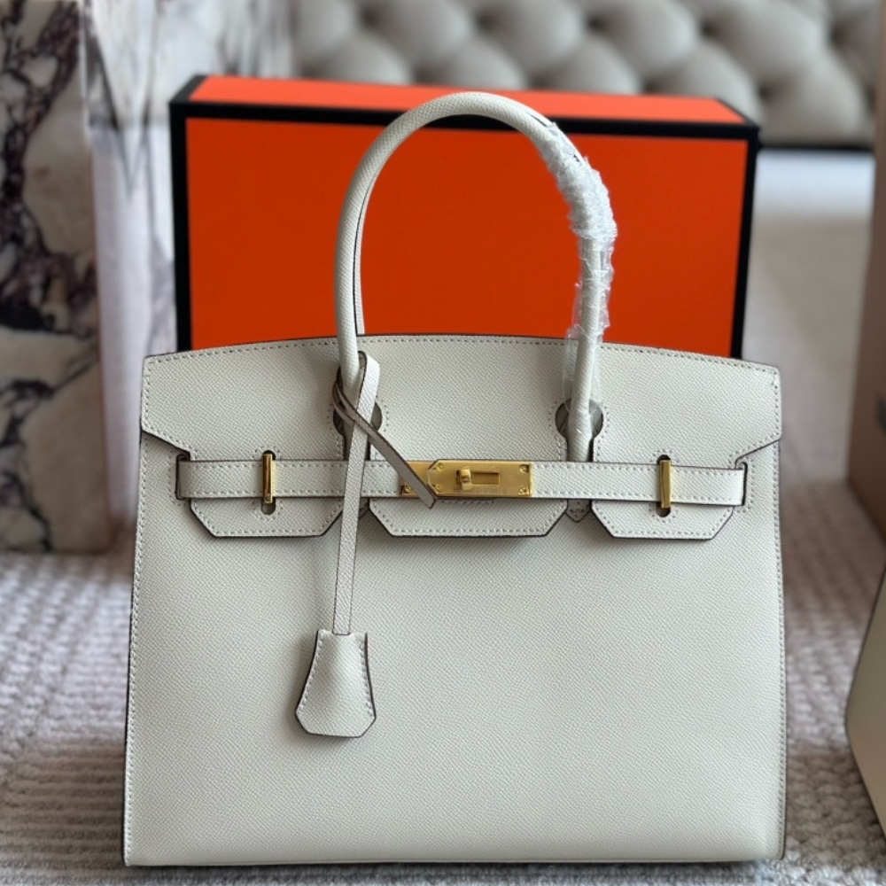 Hermes Birkin 30 Togo Mushroom White 30Cm