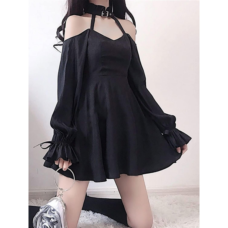 Women's Gothic Lolita Dress Black Vampire