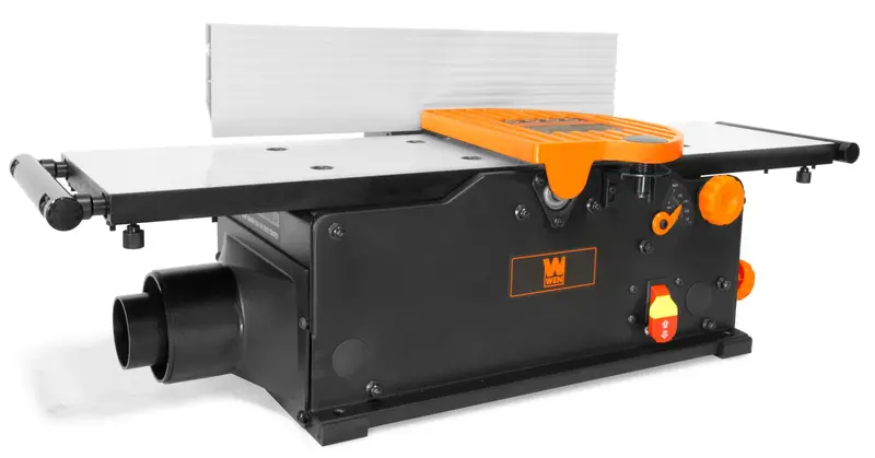 10-Amp 8-Inch Spiral Benchtop Jointer – Extendable Table for Longer Workpieces