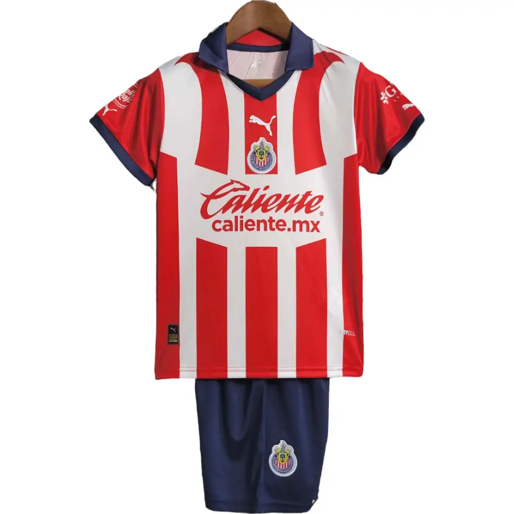 2023/2024 Fan Version Chivas Home Soccer Jersey 1:1 Thai Quality Kids Size