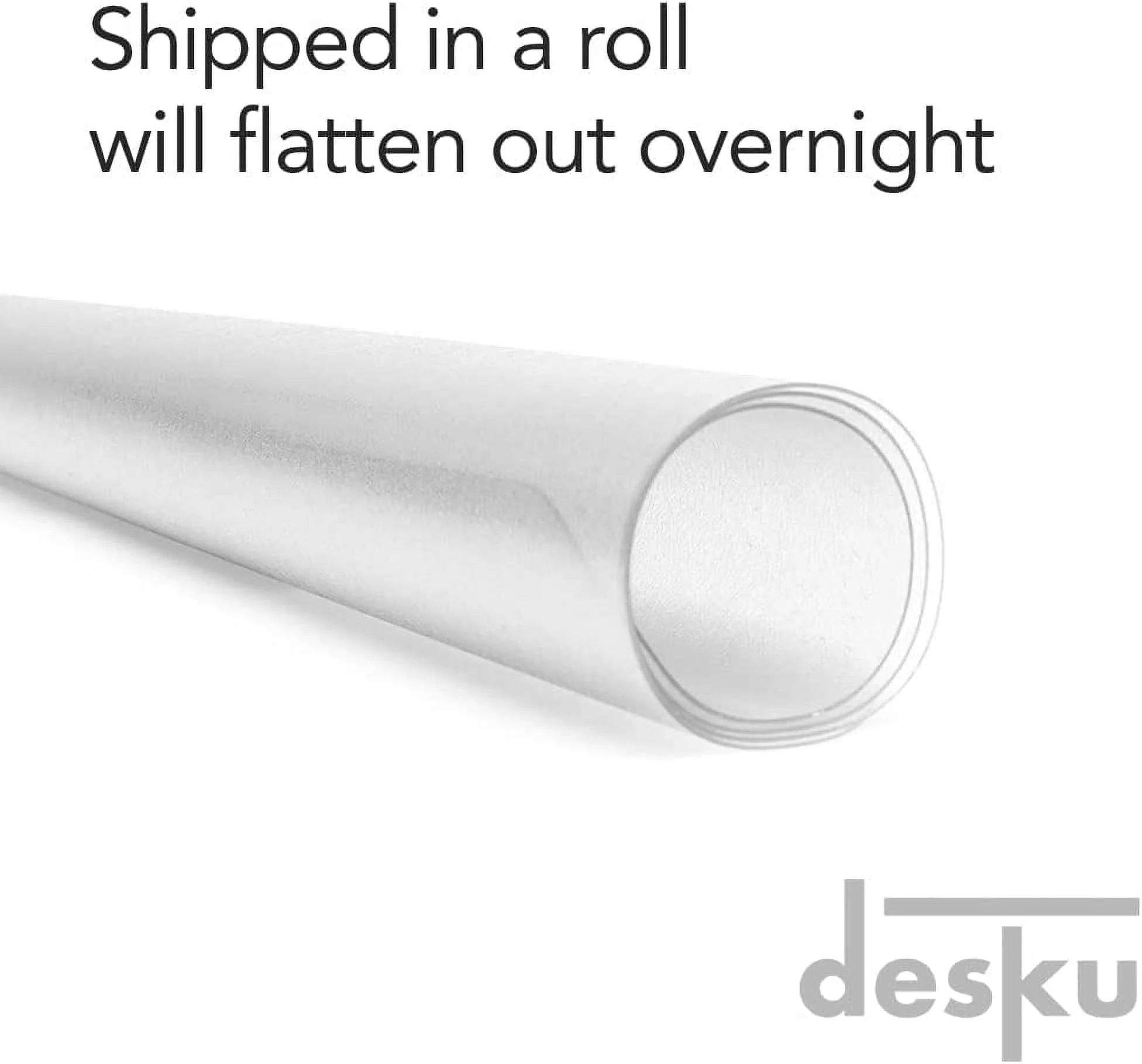 DESKU Office Desk Chair Mat – PVC Mat for Hard Floor Protection, Clear, 30 Inches x 48 Inches, Made in The USA, Home Office Supplies