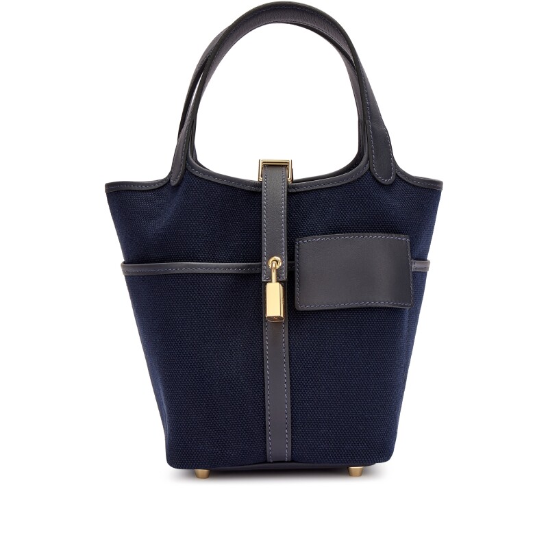 Caban Swift and Bleu Marine Toile Goeland Cargo Picotin Lock 18 Gold Hardware