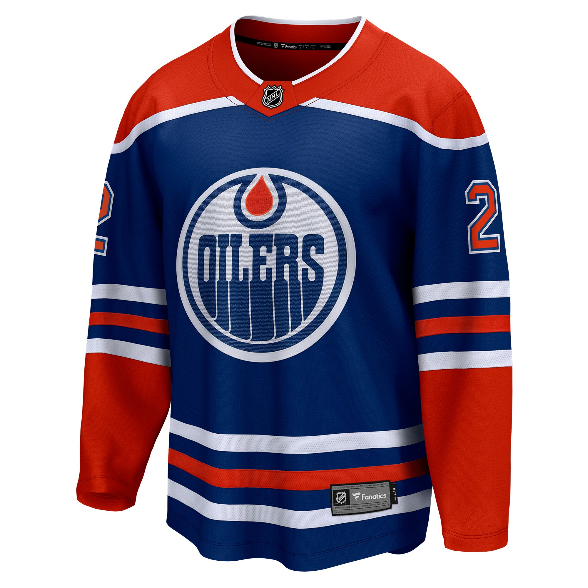 Evan Bouchard Edmonton Oilers Fanatics Home Breakaway   Jersey – Royal