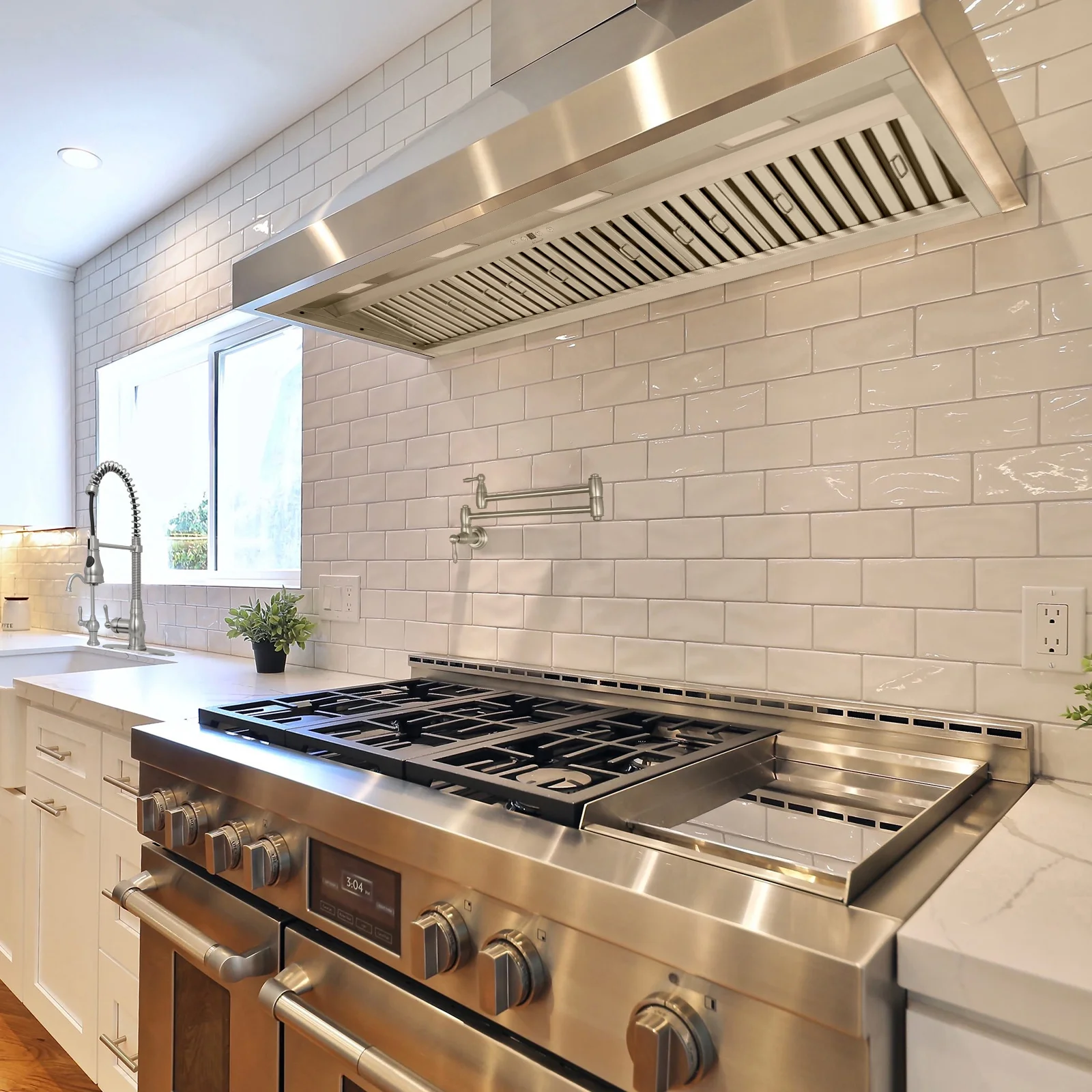 Akicon 48 Inch Range Hood Insert, Stainless Steel 8