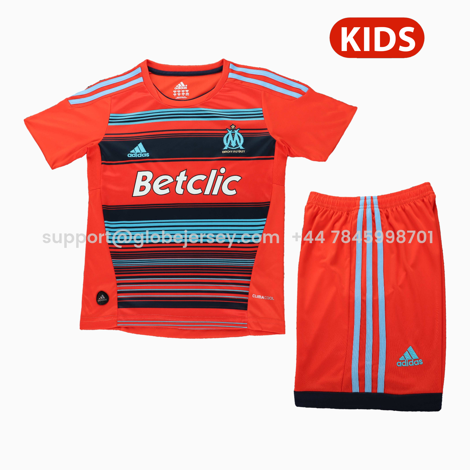 Retro Marseille 2011-12 Home Kids Kit