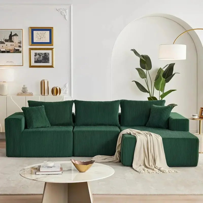108-Inch Modern Cloud Sectional Sofa – Deep-Seated L-Shaped Design with Plush Upholstery