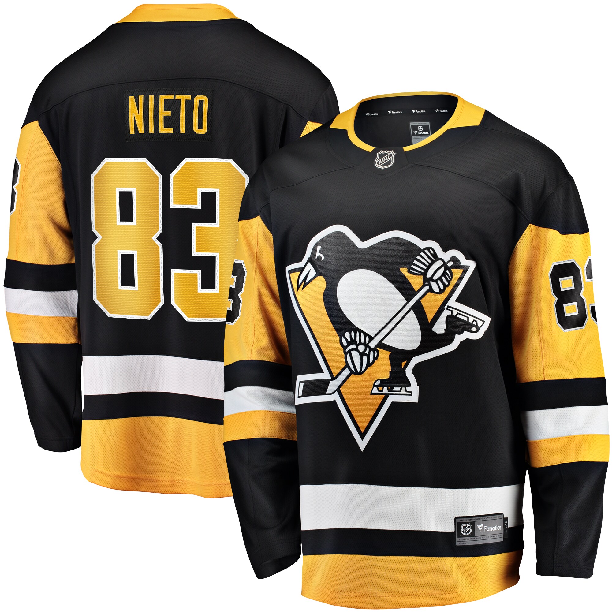 Matt Nieto Pittsburgh Penguins Fanatics Home Breakaway Jersey – Black