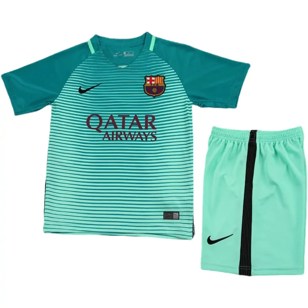 2016-17 Barcelona Second Away Match Retro Children's Jersey Set - Fans Edition